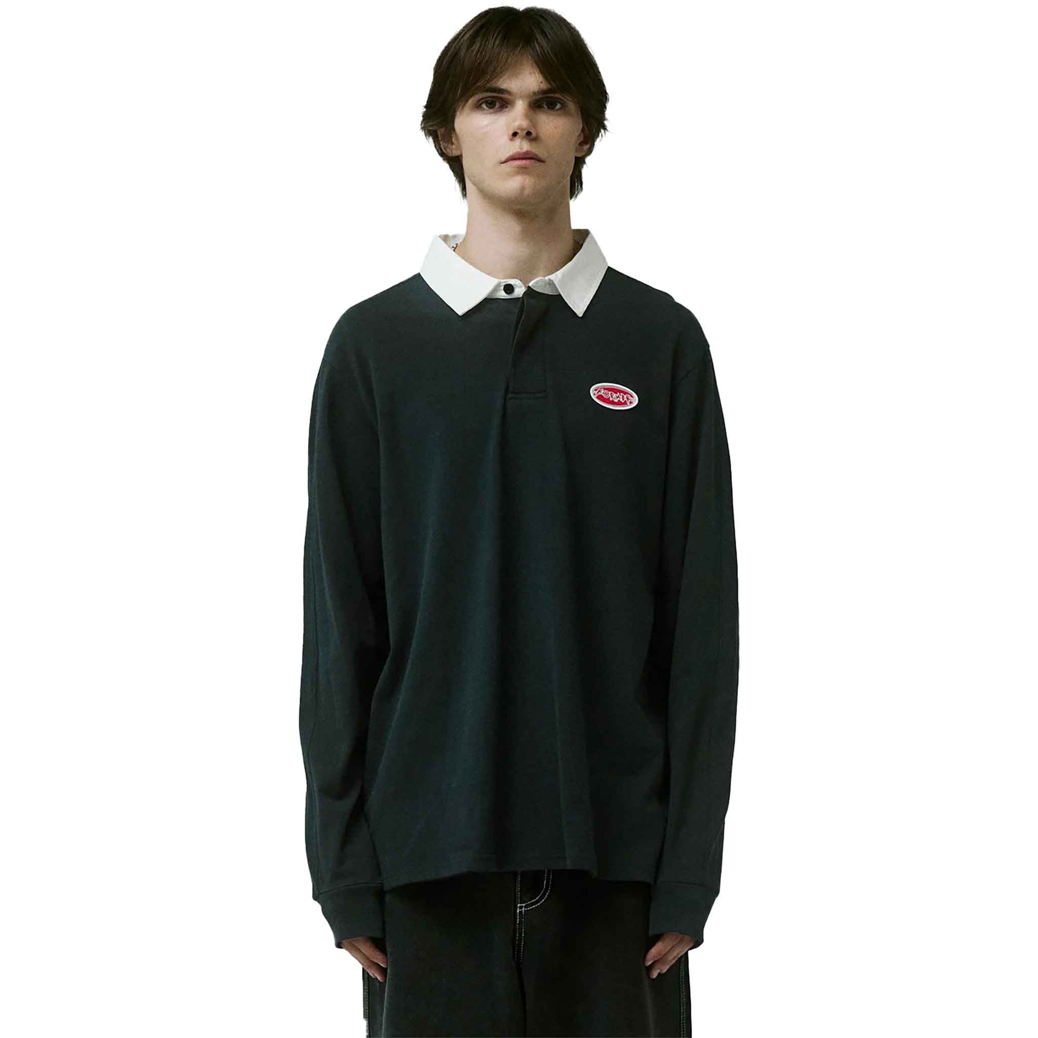 Former Reynolds Flatline Rugby Polo Black Button Up