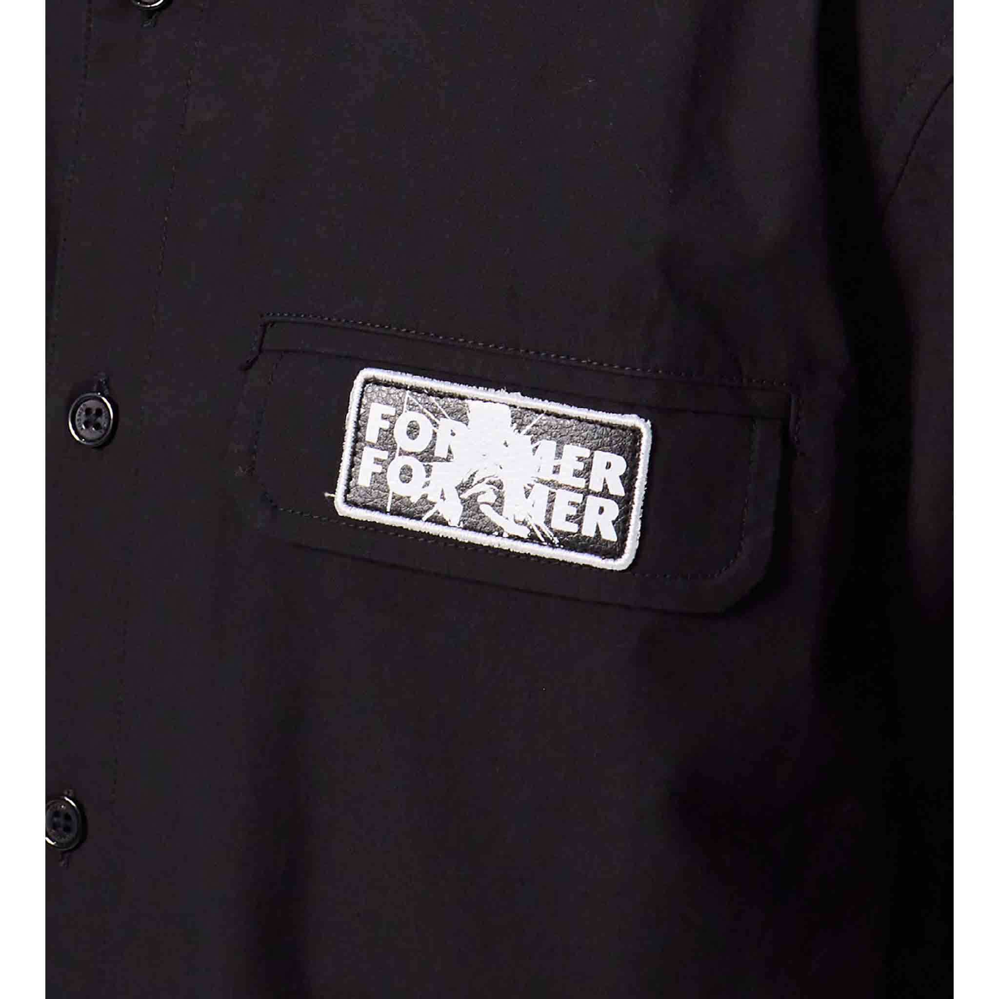 Former Splinter Work Short Sleeve Shirt Black Button Up