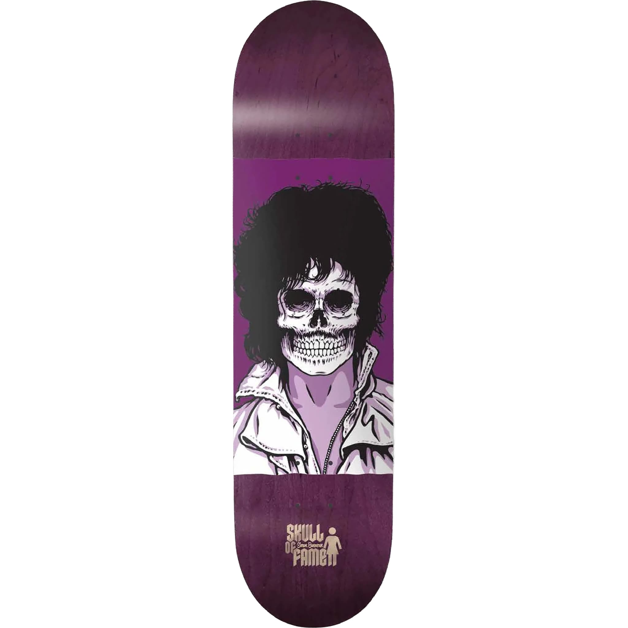 Girl Bannerot Skull Of Fame Skateboard Deck 8.25" Skateboard