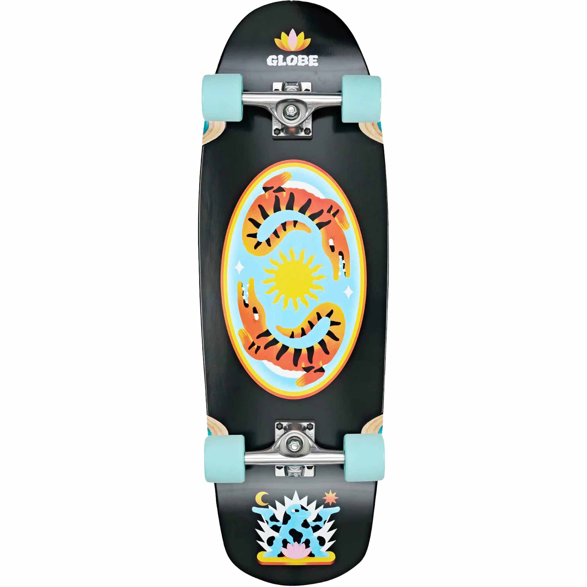 Globe Big Bad Bruiser Lotus 33" Cruiser Complete Longboard Complete