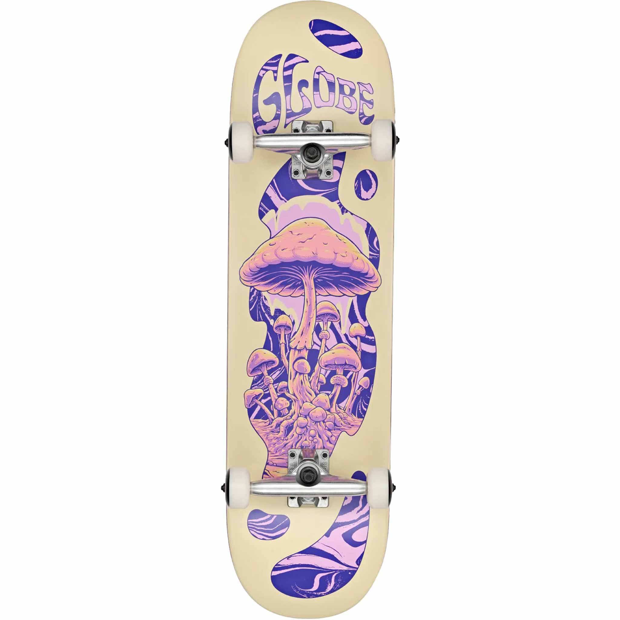Globe G1 Mind Expansion Off White Purple 8.5" Skateboard Complete Skateboard Complete