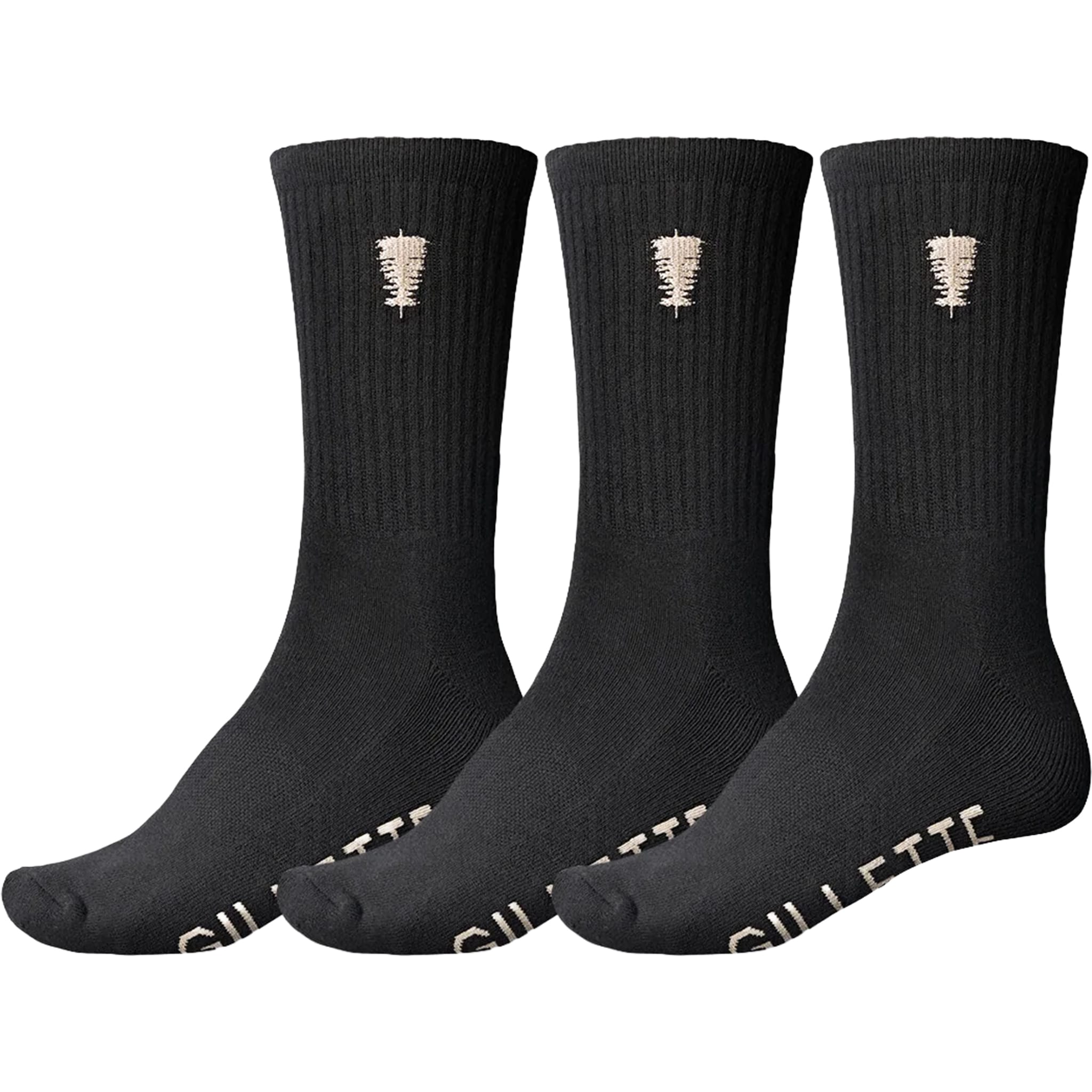 Globe Gillette Crew Sock 3-Pack Black Socks