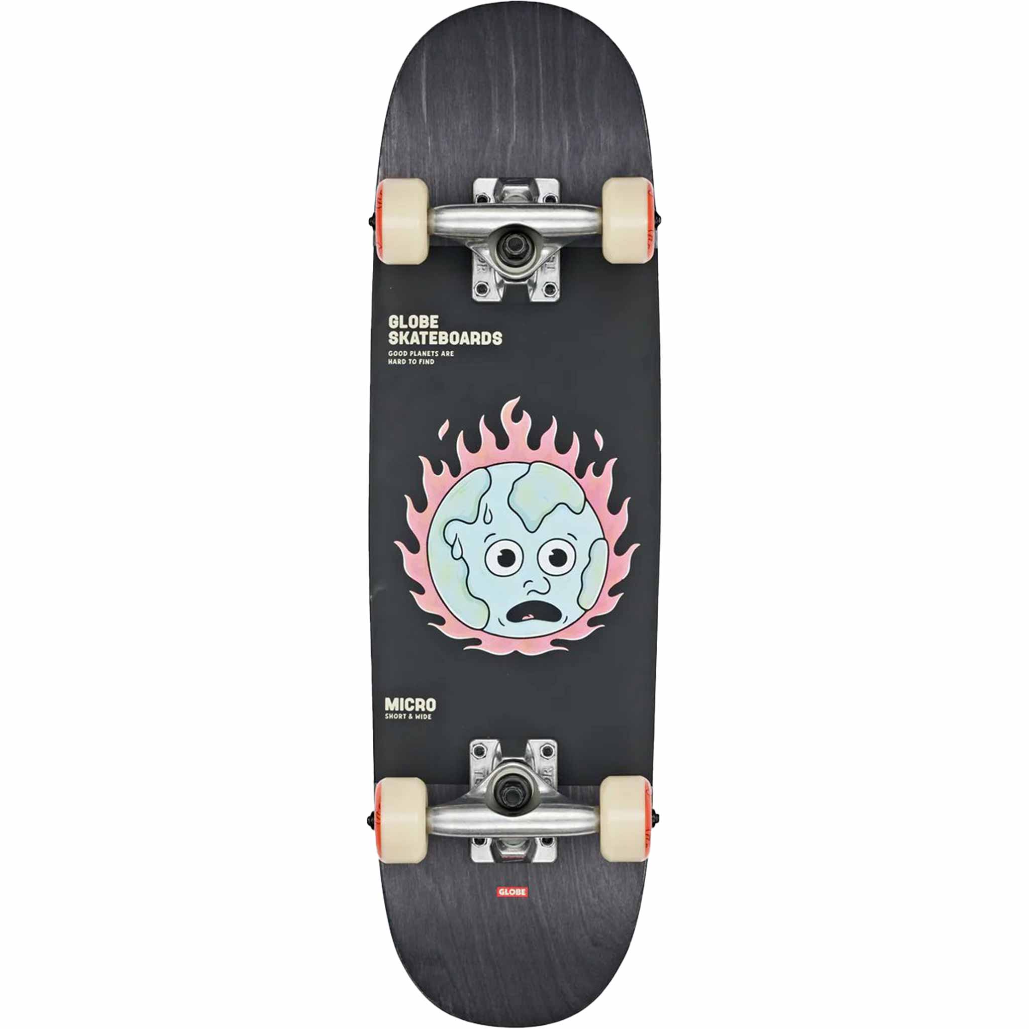 Globe Kids Softie Micro Black In Flames 7.125" Skateboard Complete Skateboard Complete