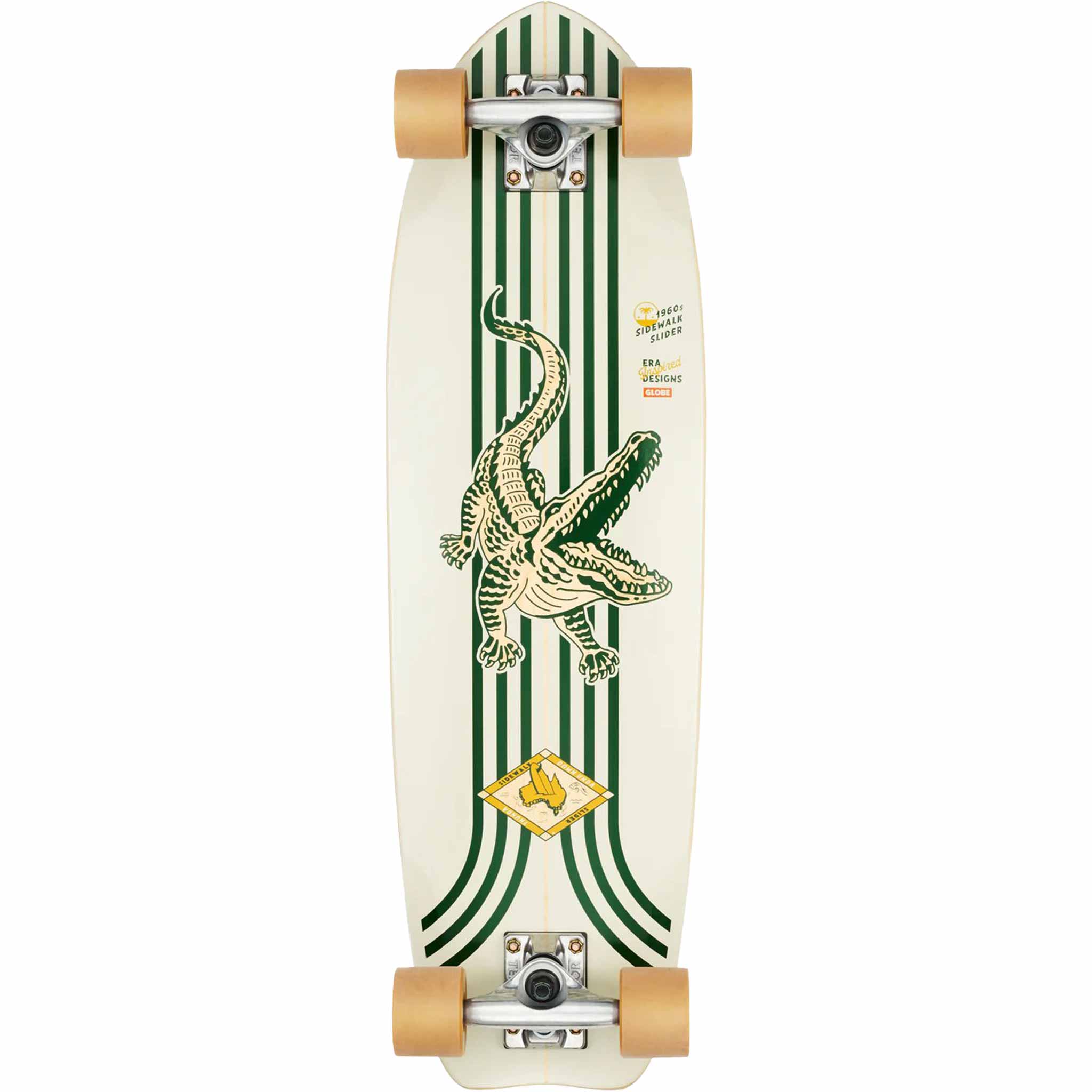 Globe Sidewalk Slider Green Croc 28" Cruiser Complete Longboard Complete
