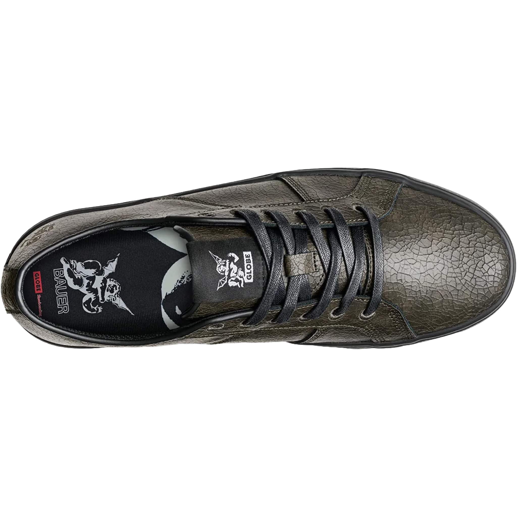 Globe Surplus Shoe Black Distress Bauer Shoes