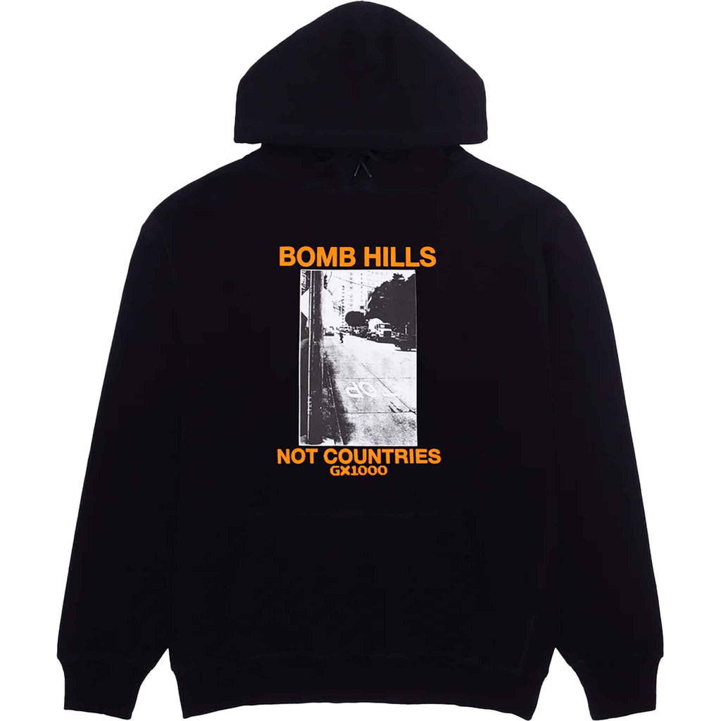 GX1000 Bomb Hills Not Countries Hoodie Black Orange T Shirt
