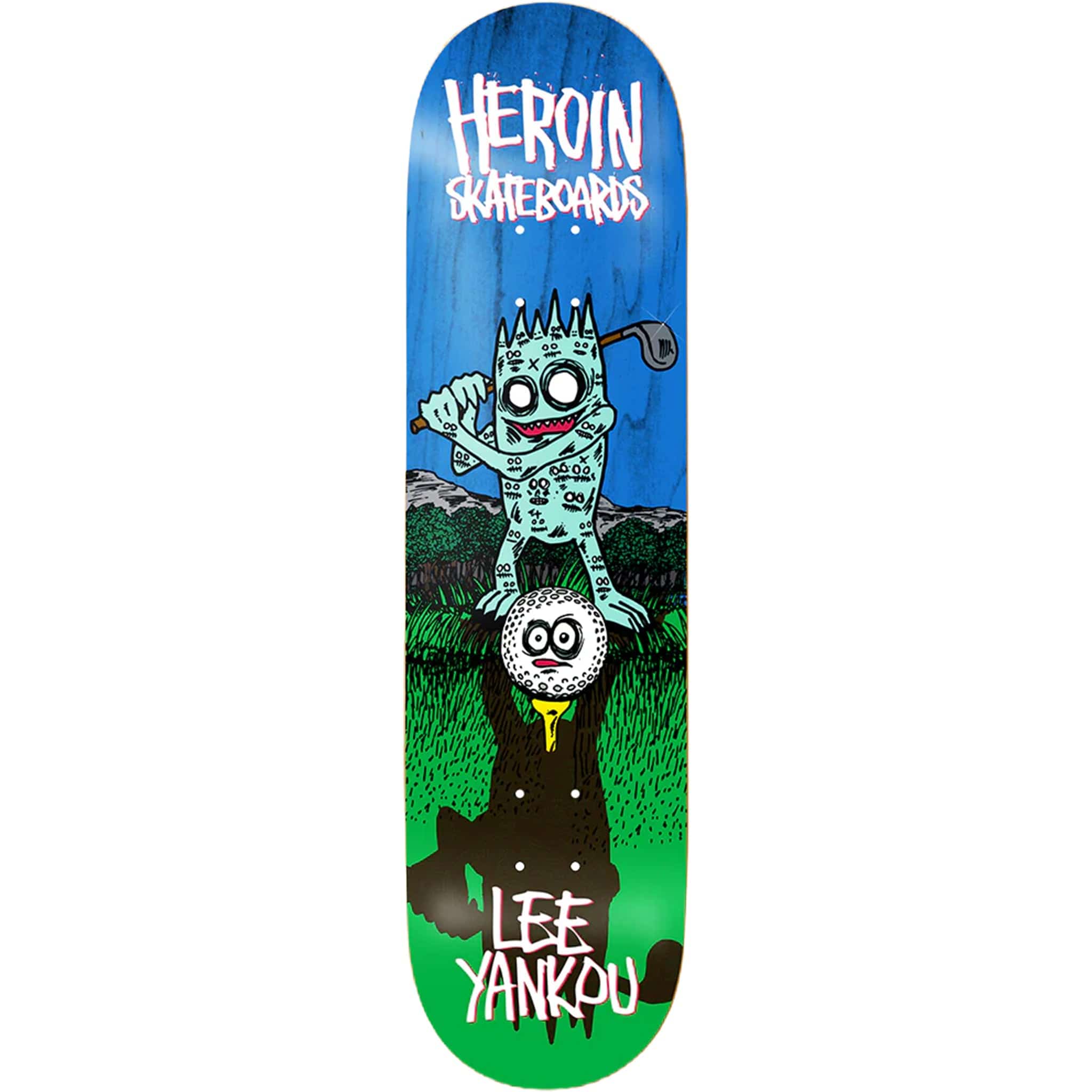 Heroin Lee Yankou Golf Imp Skateboard Deck 8.25" Skateboard