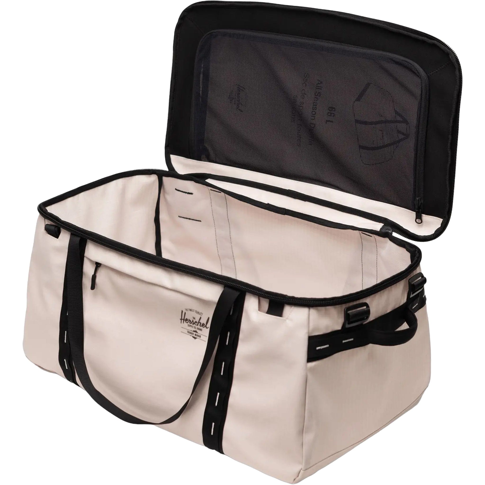 Herschel All Season Duffle 66L Moonbeam Black Bags