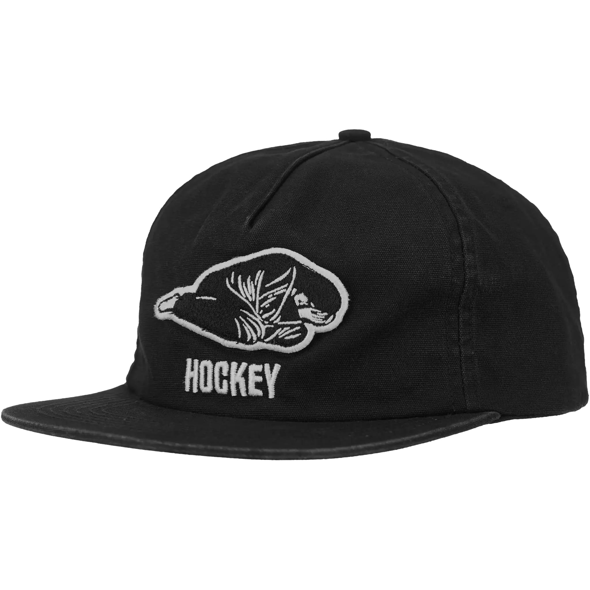 Hockey Broken Snapback Hat Black Hats