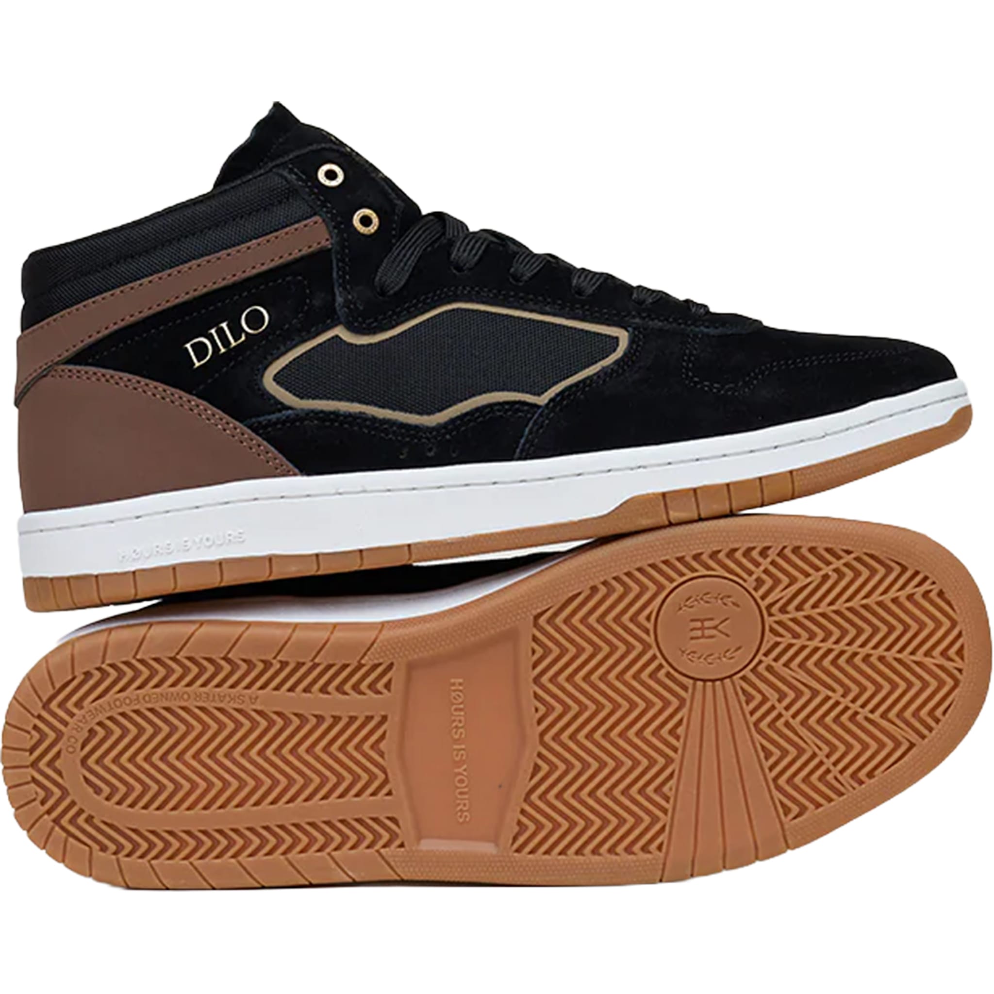 Hours Is Yours Dilo Pro Shoe Black Suede Brown Leather Shoes