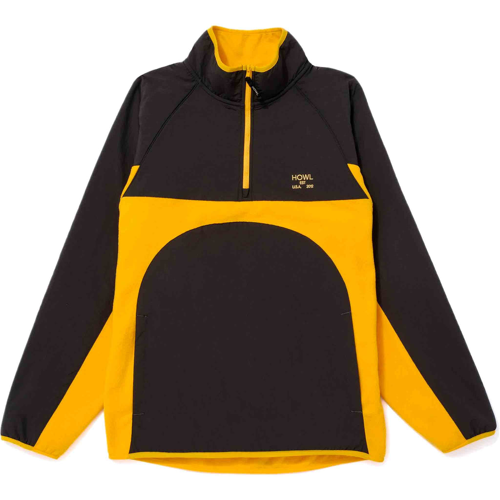 Howl Pullover Fleece Yellow Mens Thermal