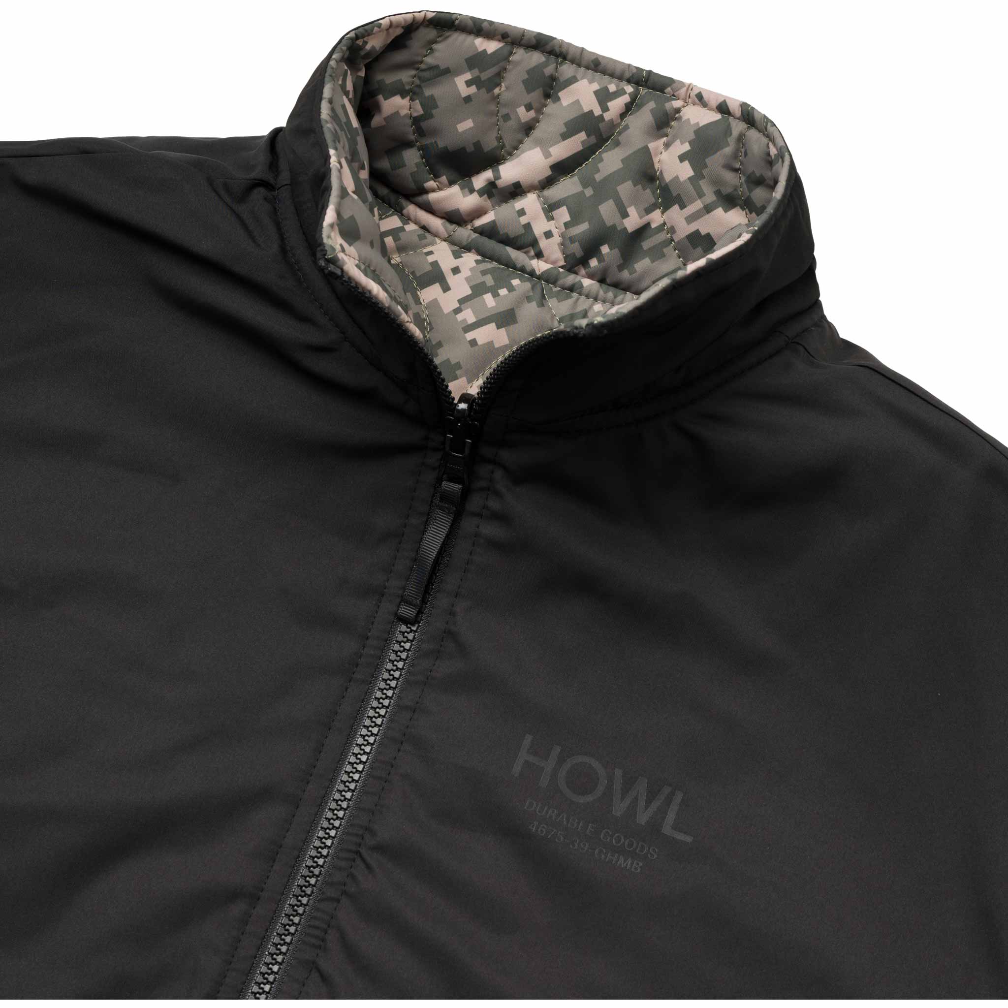 Howl Reversible Coaches Jacket 2026 Black Camo Mens Snowboard Coat