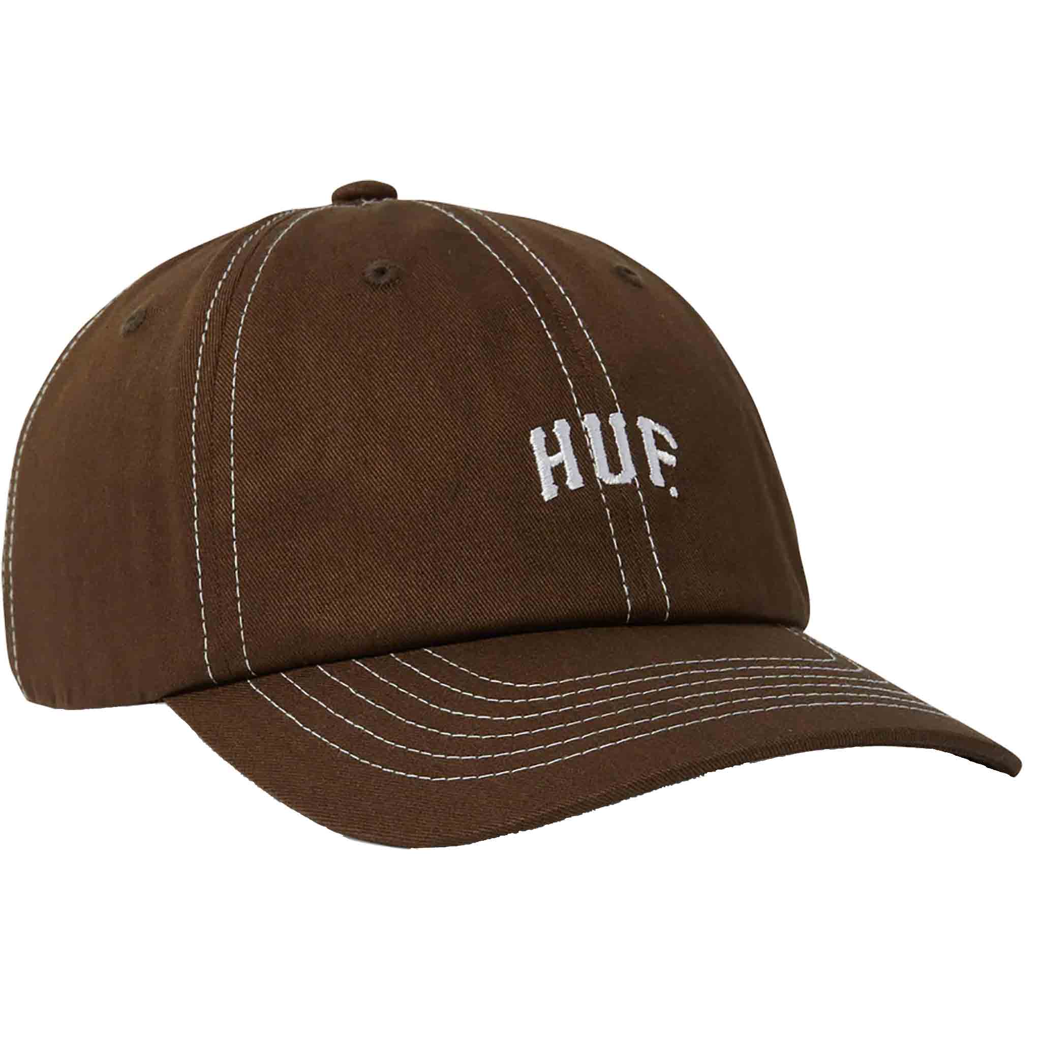 Huf Arch Logo 6 Panel Curved Visor Hat Bison T Shirt