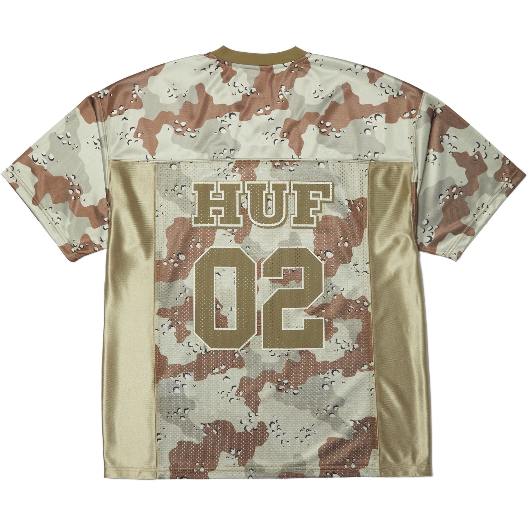 Huf Camo Football Jersey Brown T Shirt