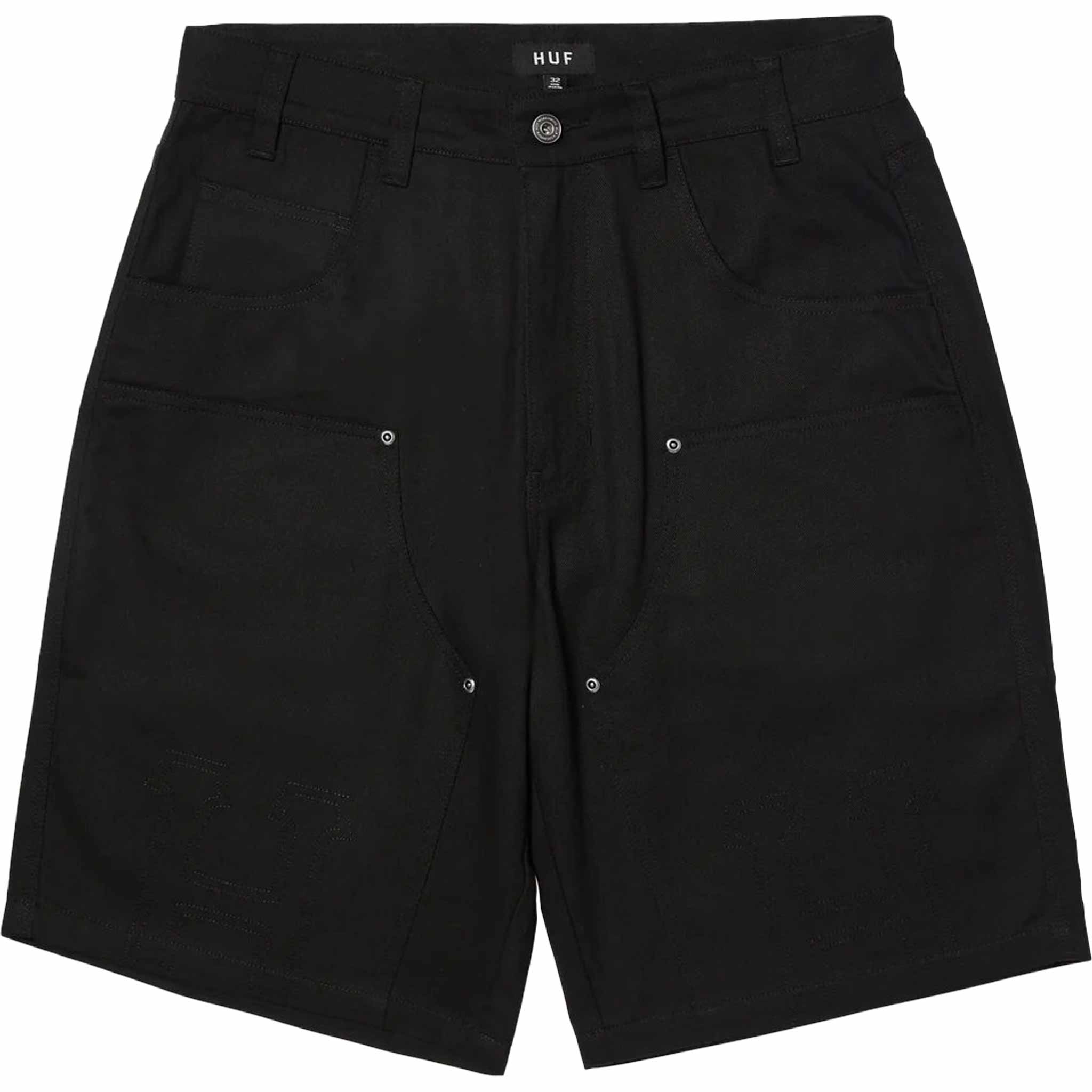 Huf Classic H Double Knee Work Short Black Shorts