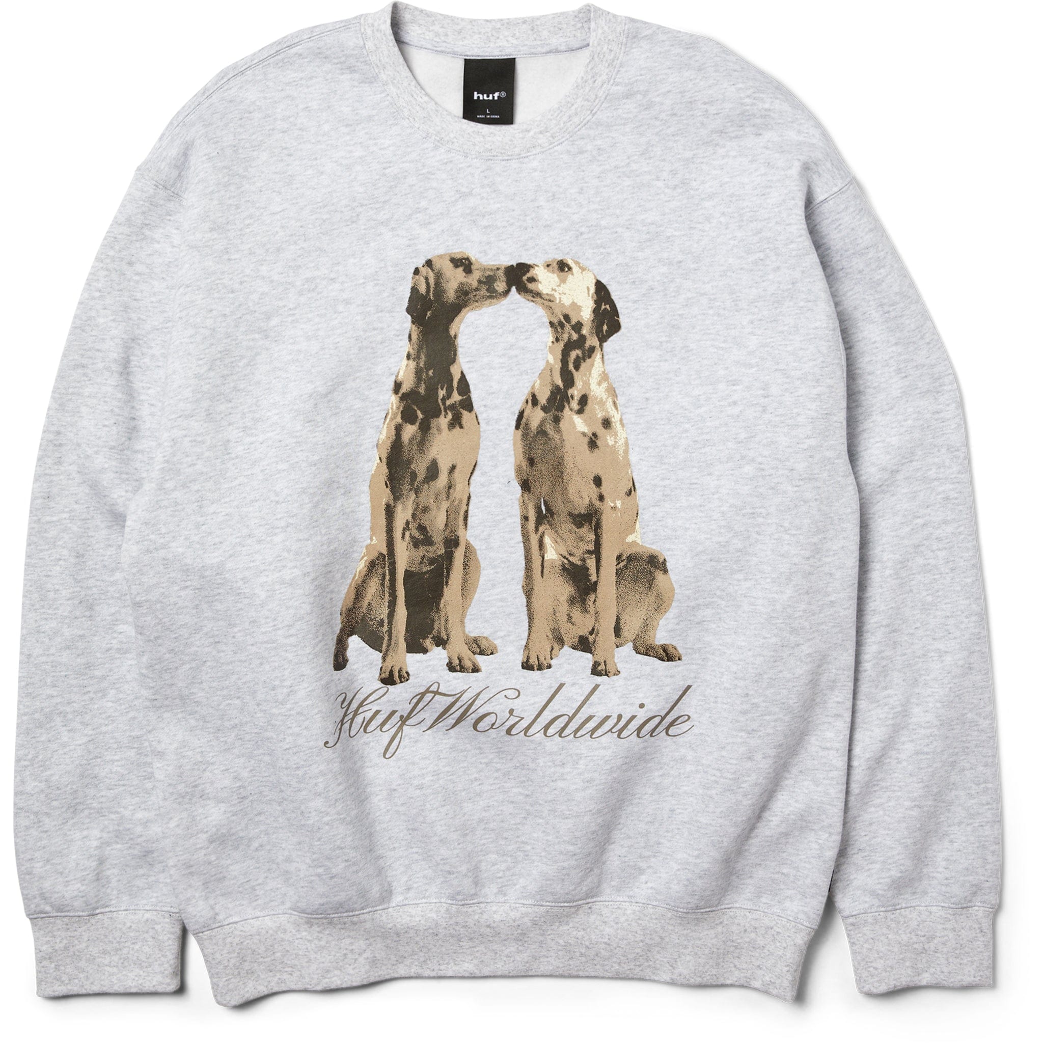 Huf Dogged Crewneck Sweatshirt Heather Grey Sweatshirts
