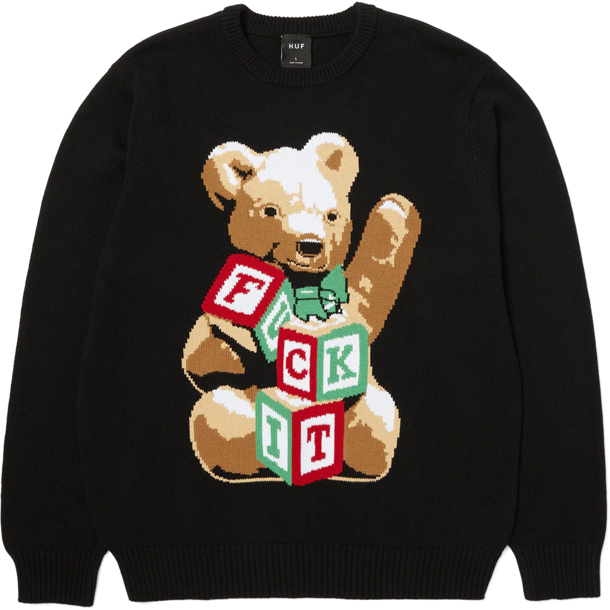 Huf Gift Bear Intarsia Sweater Sweatshirts