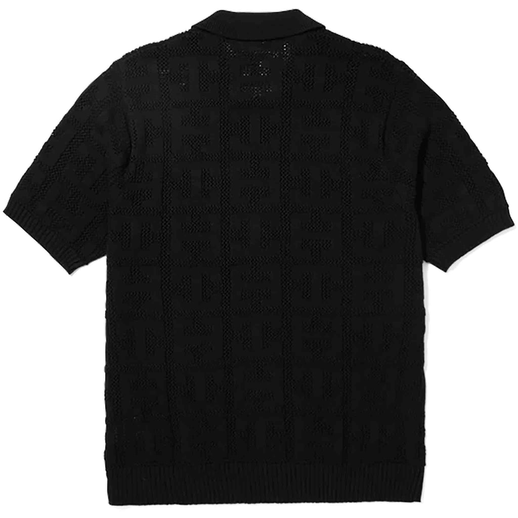 Huf Monogram Jacquard Zip Sweater Black Button Up