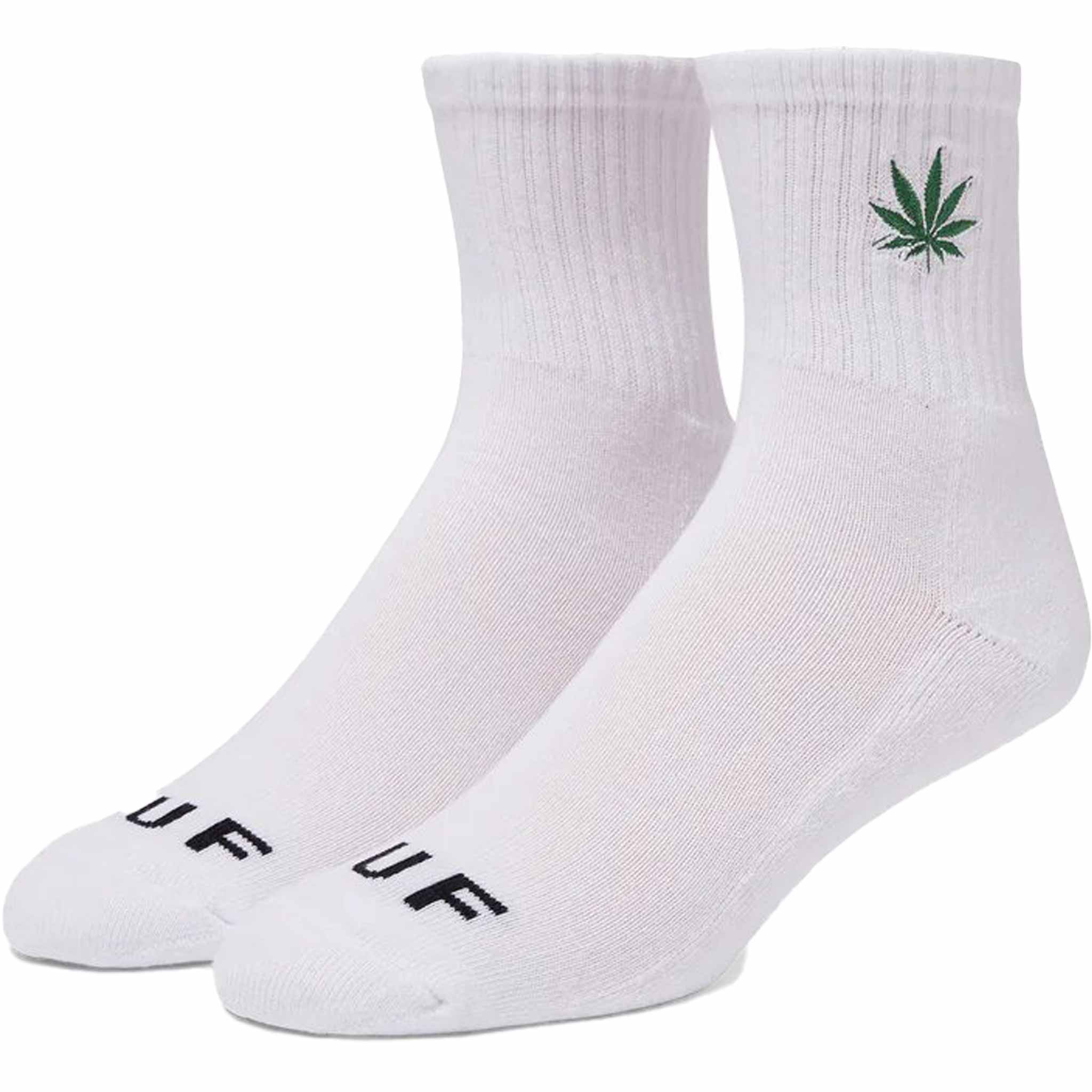 Huf Plant Life Emb Quarter Sock White Socks