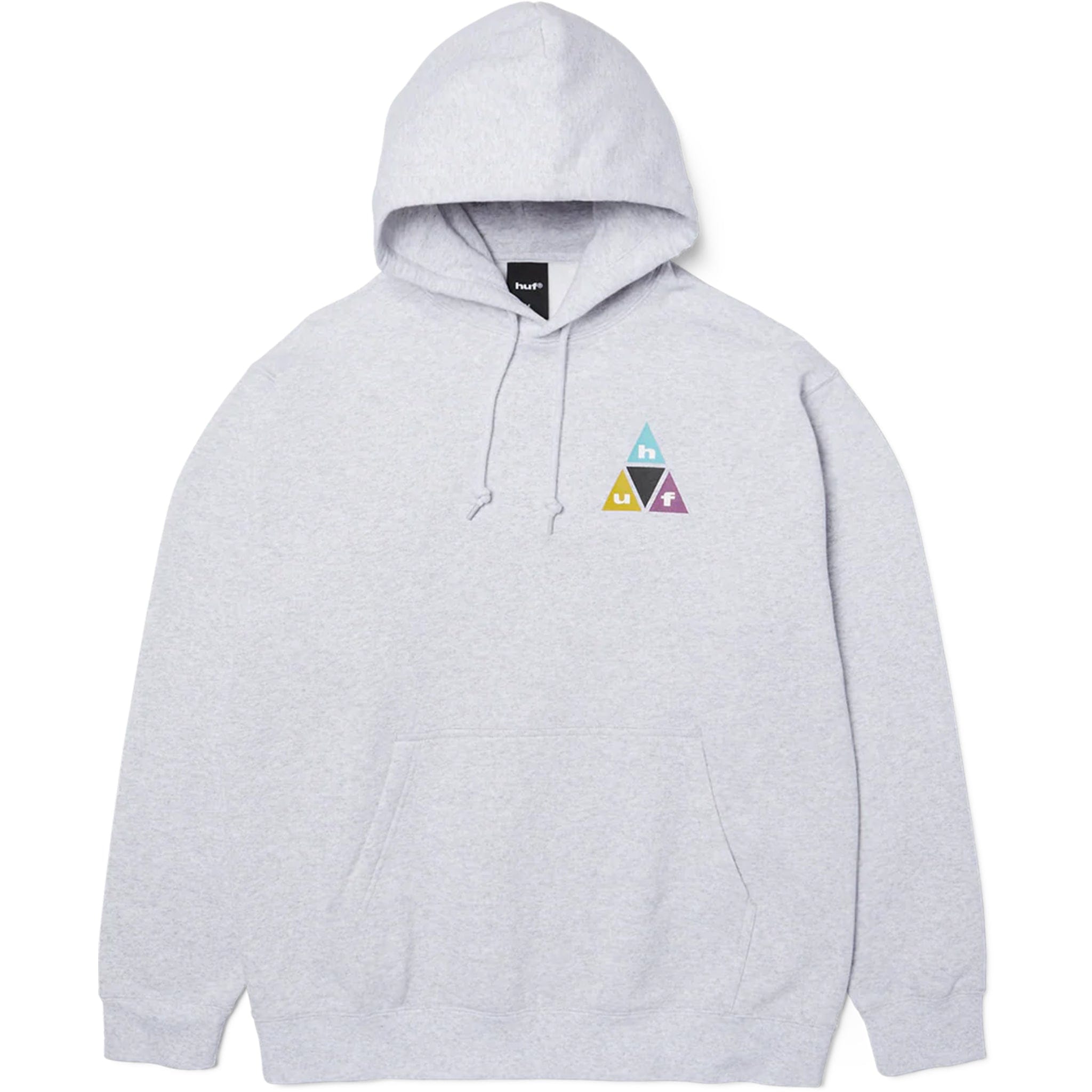 Huf Prism Triple Triangle Pullover Hoodie Heather Grey Sweatshirts