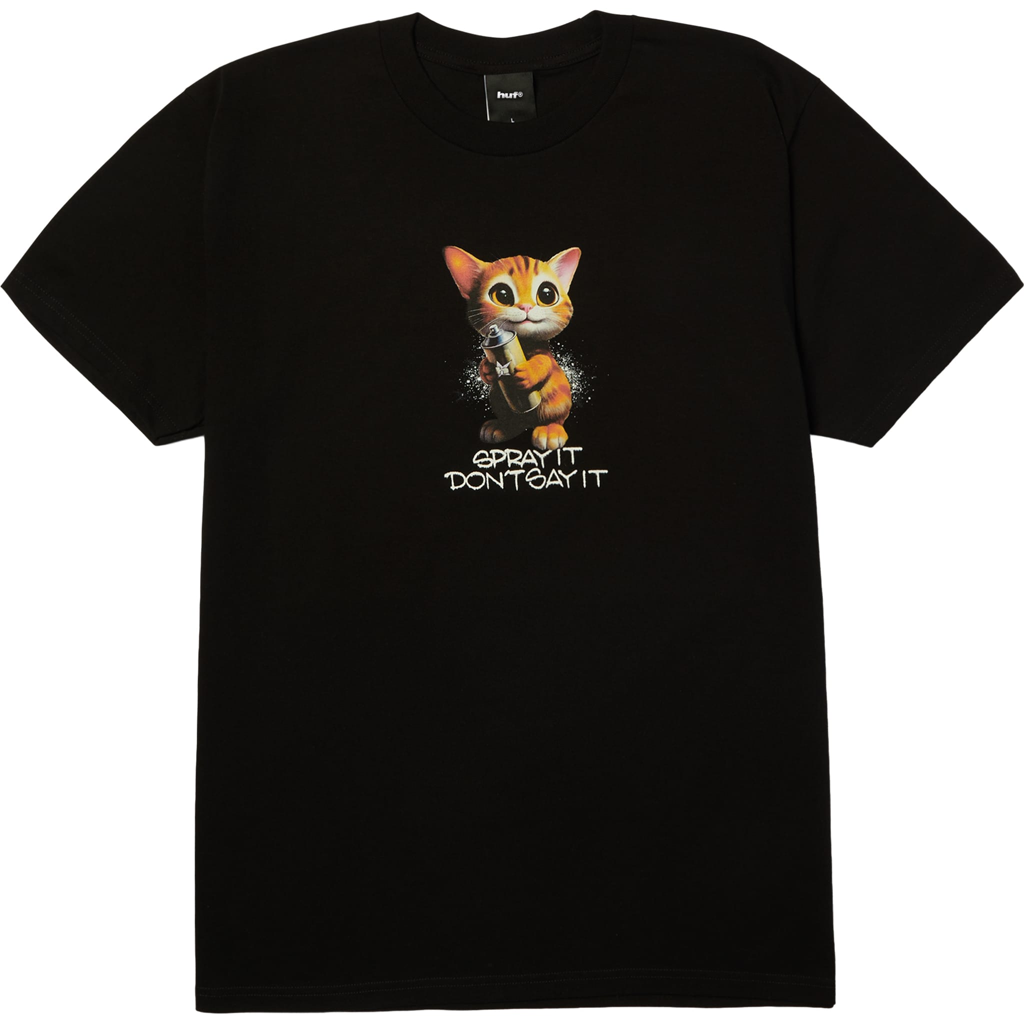 Huf Say It T-Shirt Black T Shirt