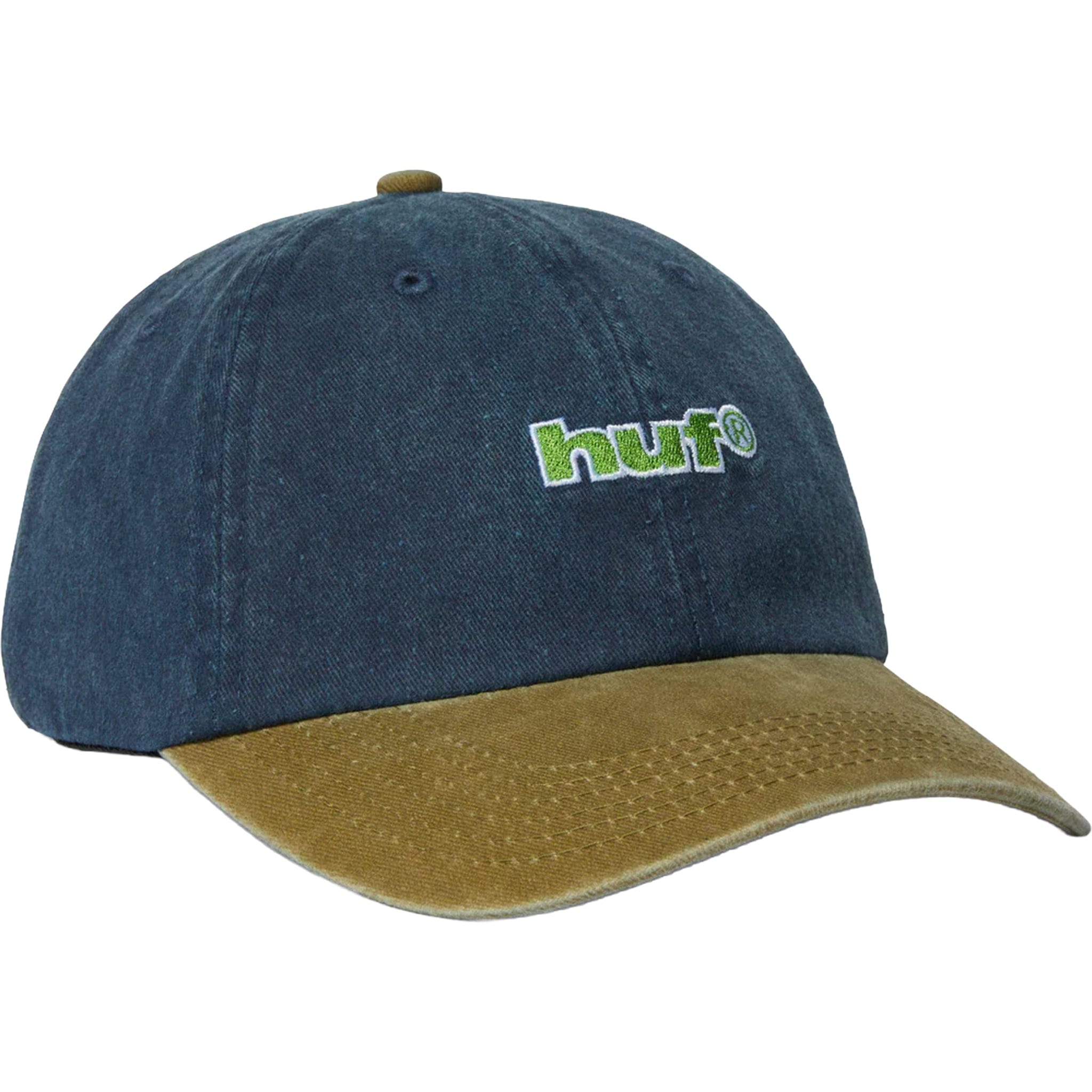 Huf Two Tone 89 Washed 6-Panel Strapback Hat Navy Hats