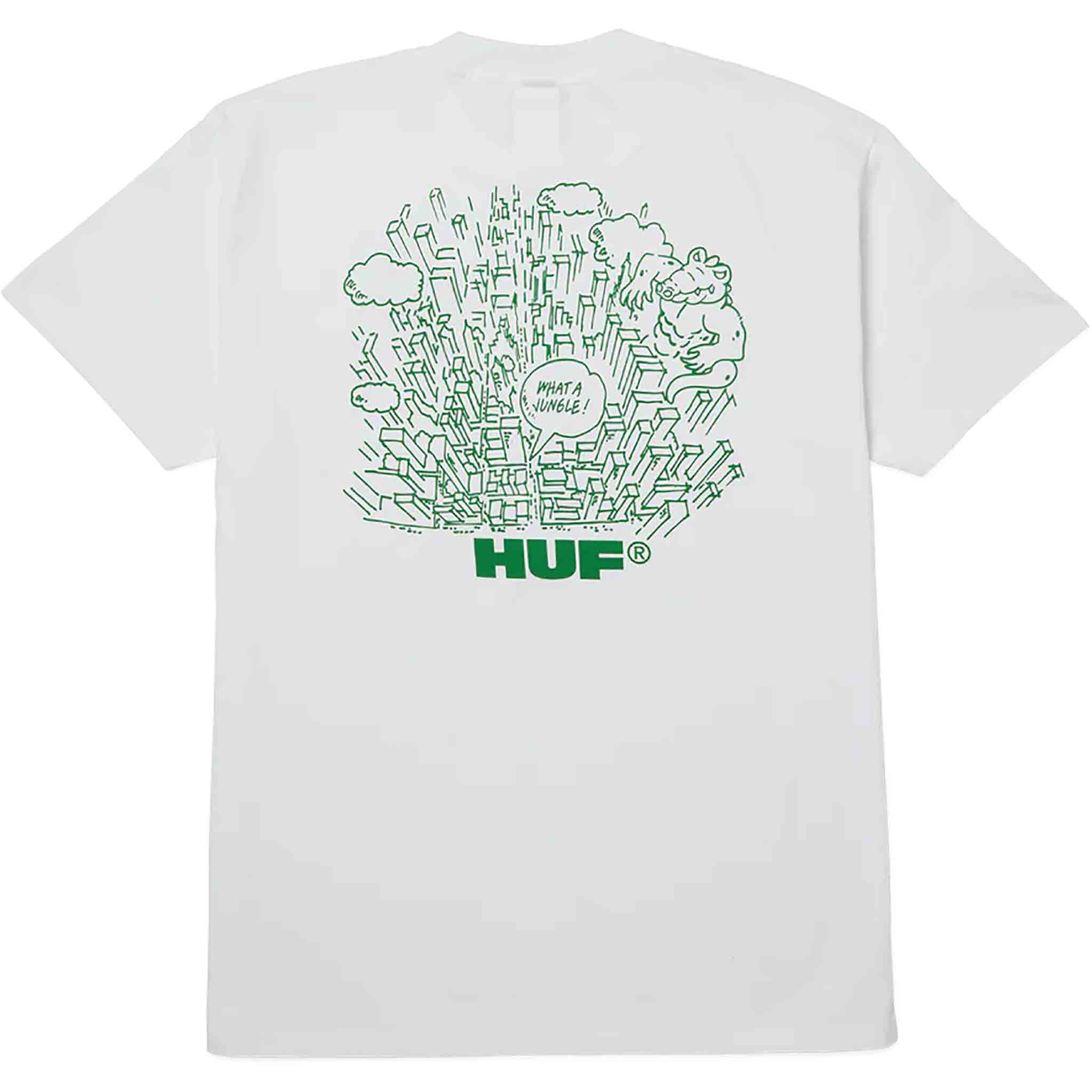 Huf What A Jungle Tee White T Shirt