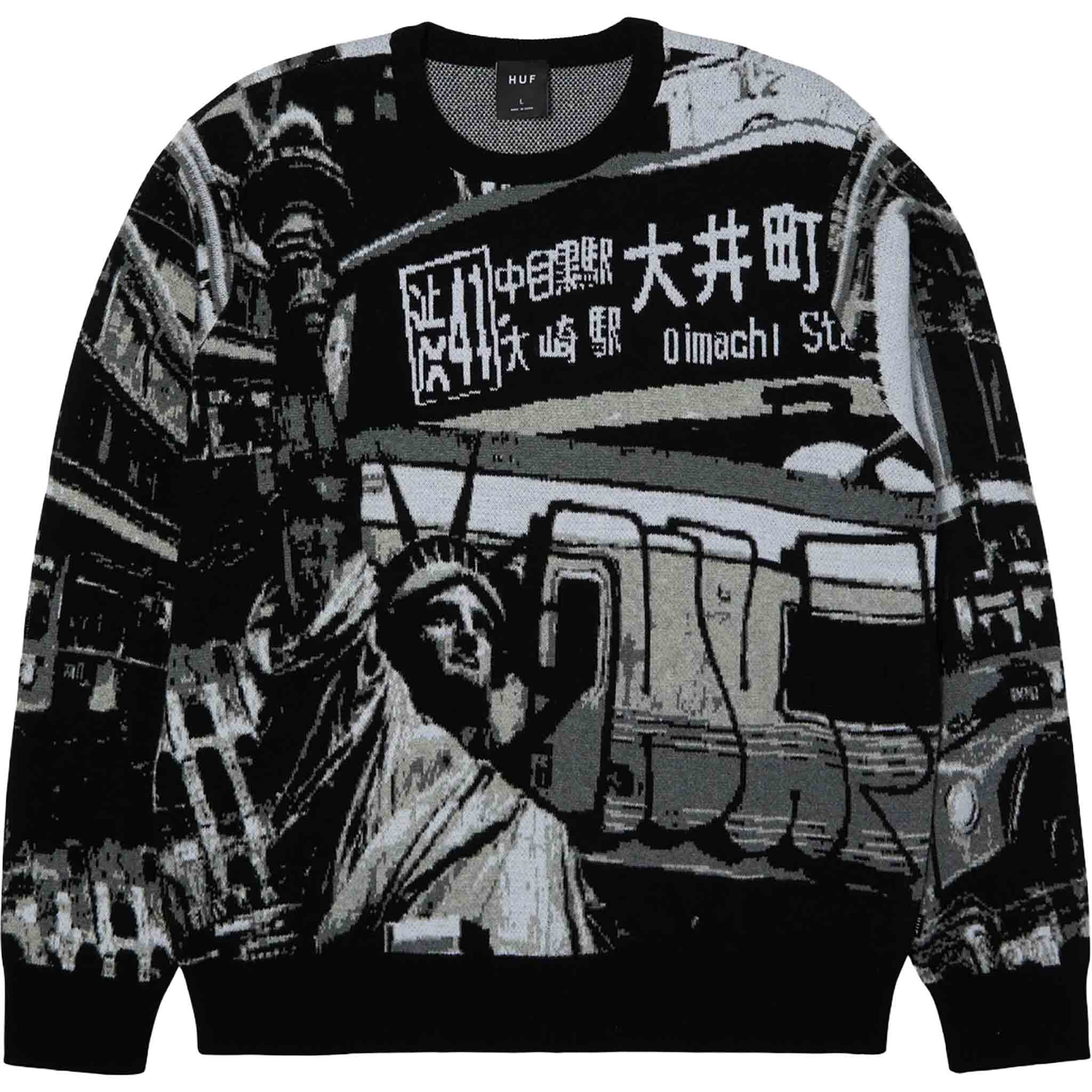 Huf Worldwide Commuter Sweater T Shirt