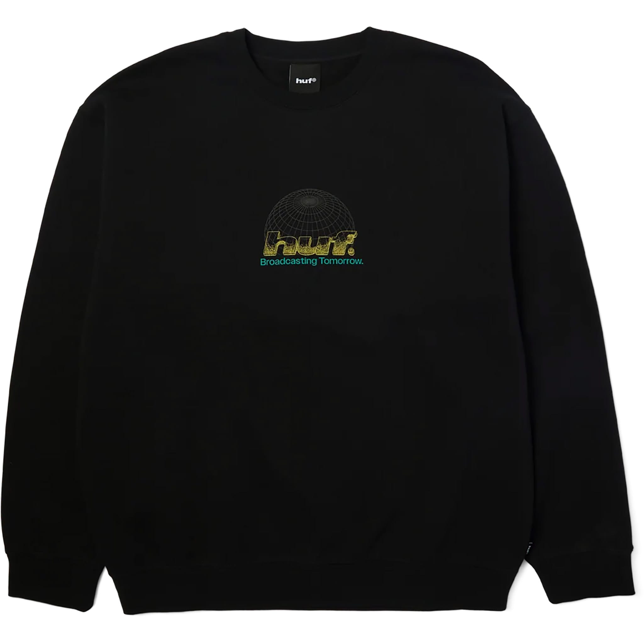 HUF Worldwide Network Crew Dark Earth Sweatshirts