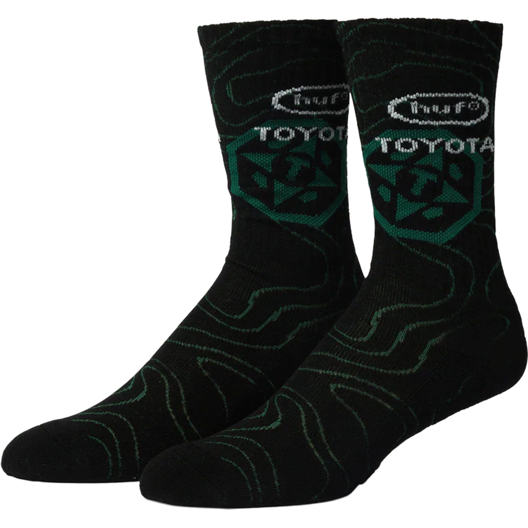 Huf X Toyota Trailhunter Topography Socks Black Socks