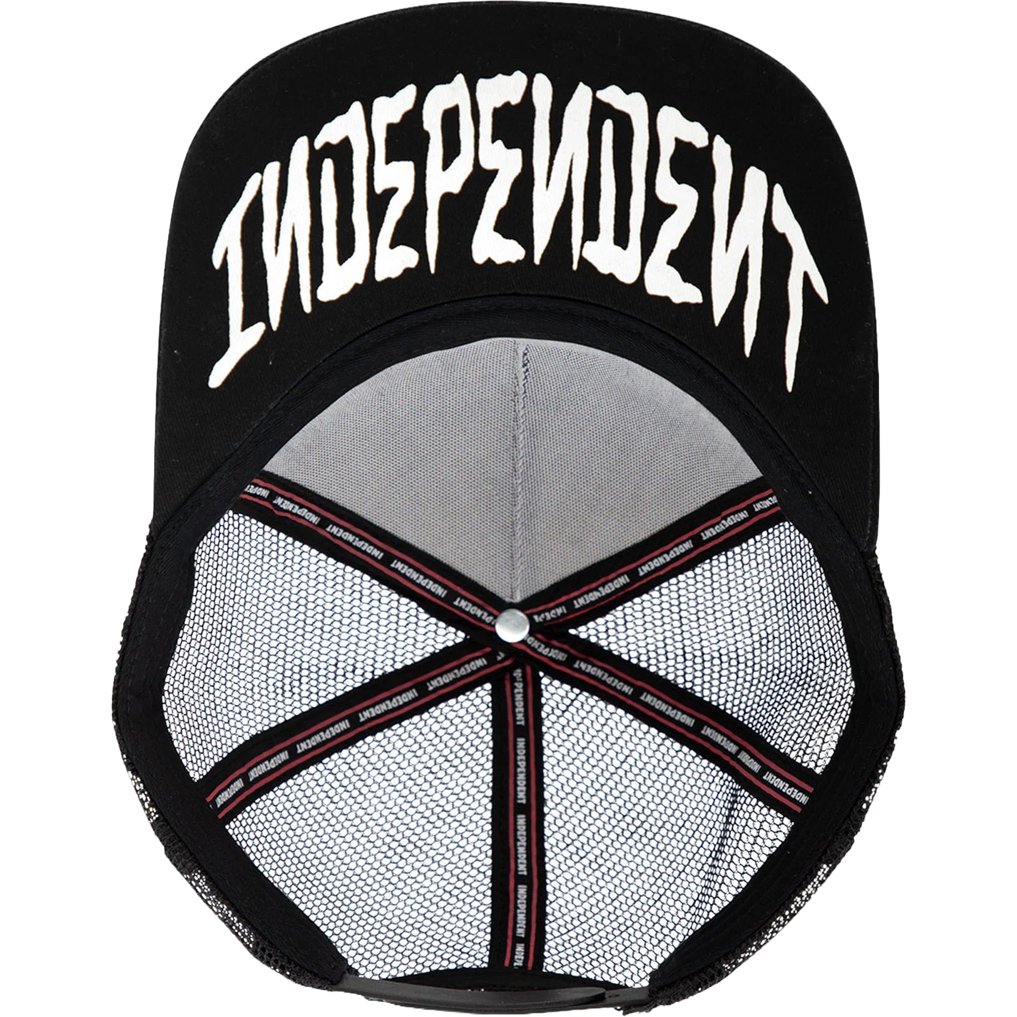 Independent Dressen Skull Rose Snapback Hat White Black Hats