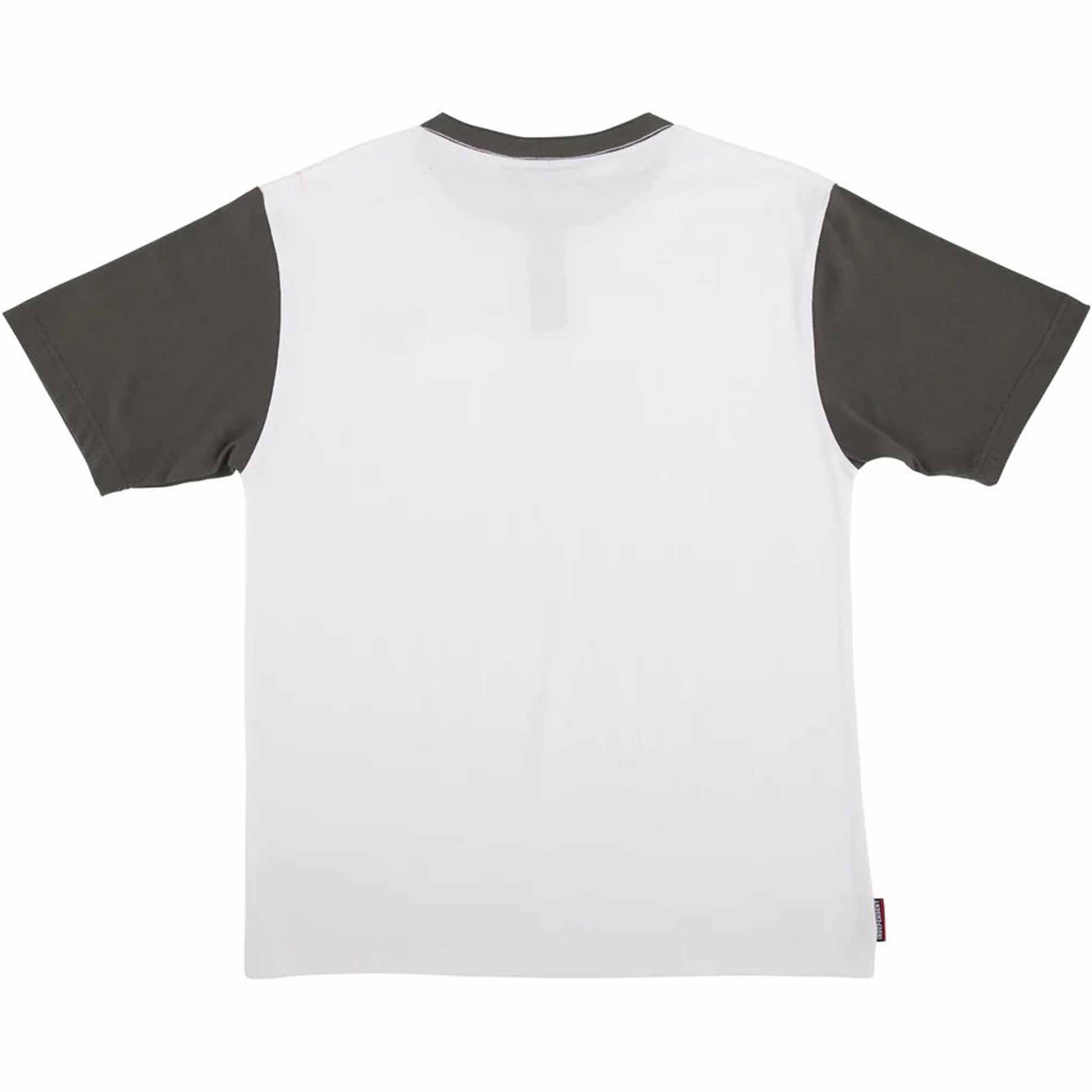 Independent Henley BTG Label Tee White Charcoal T Shirt