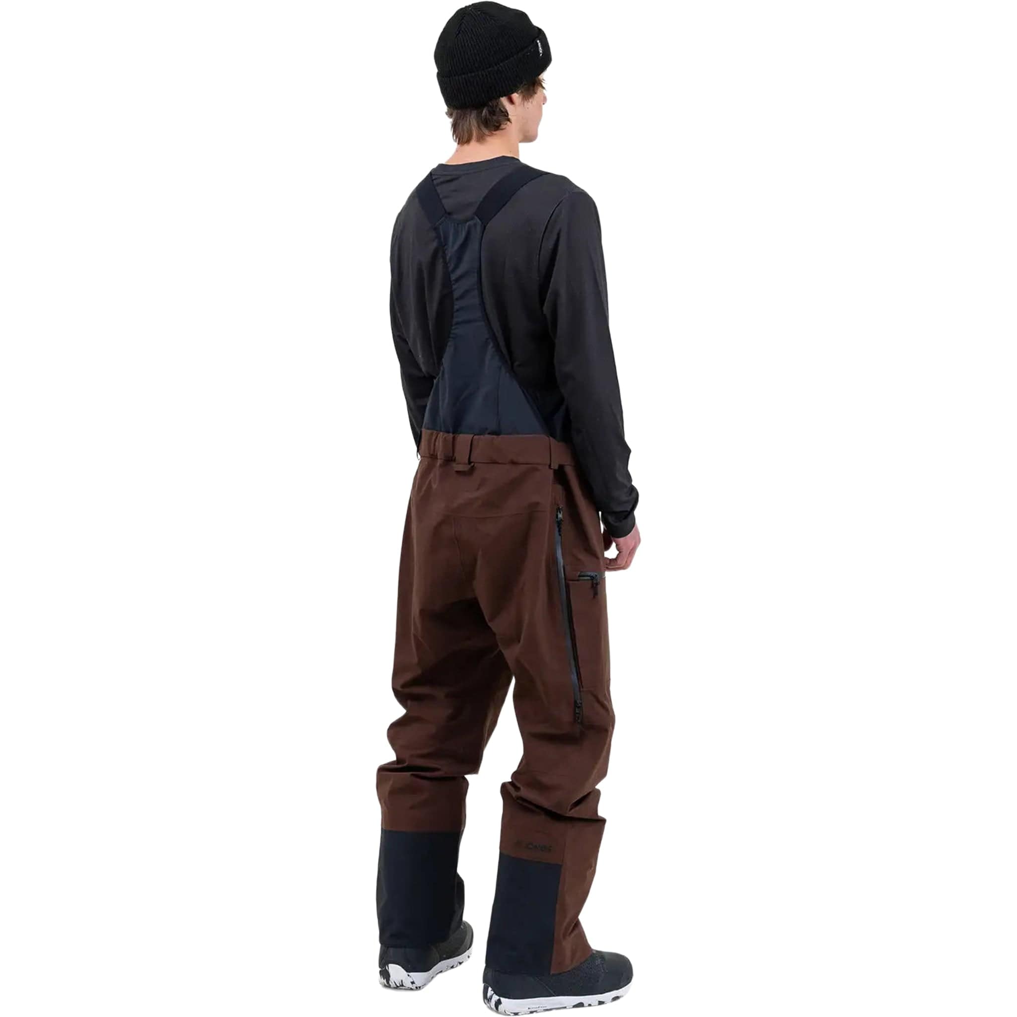 Jones Men's Shralpinist Stretch Recycled 3L Bibs Coffee Brown Mens Snowboard Pants