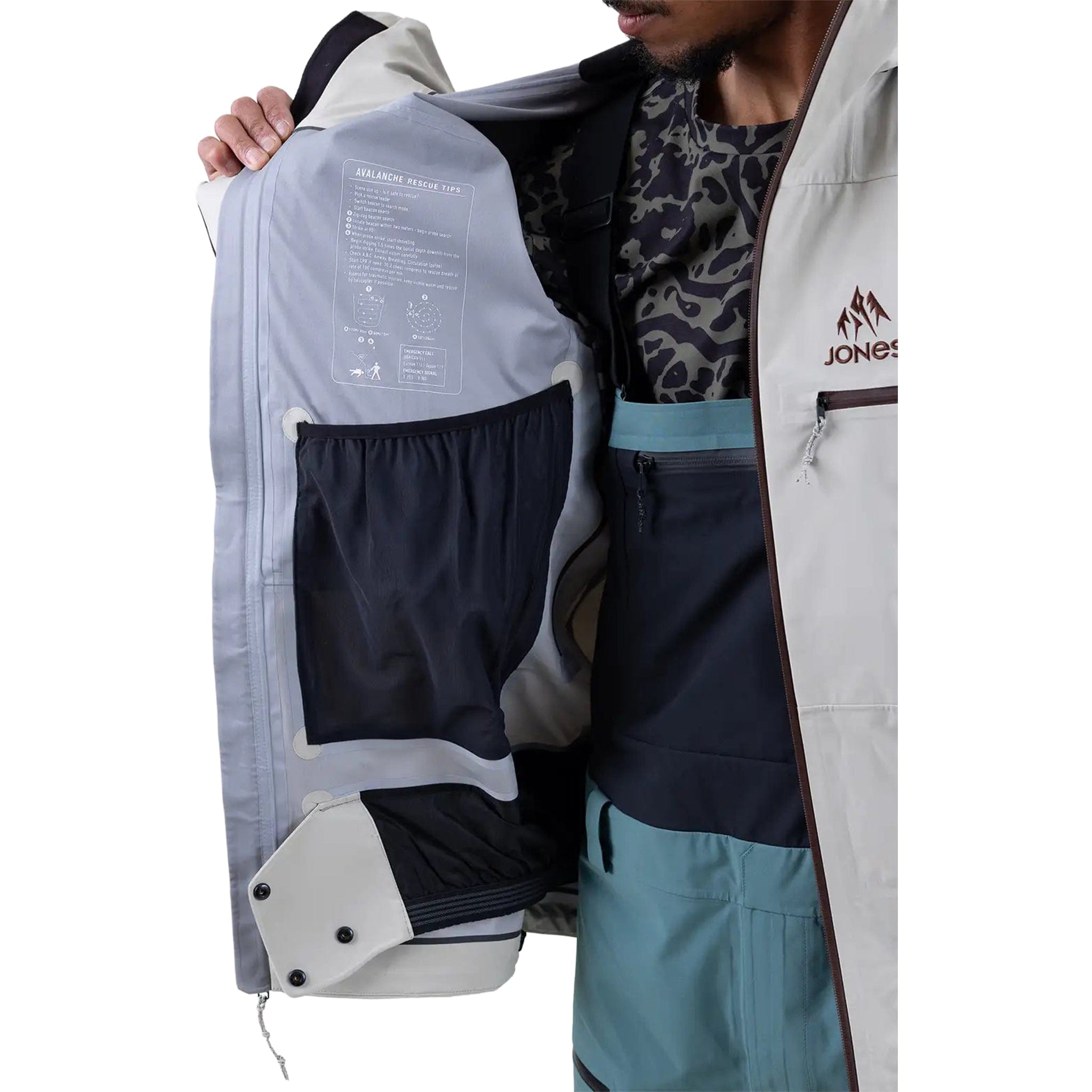 Jones Men's Shralpinist Stretch Recycled 3L Jacket Atlantic Blue Mens Snowboard Coat