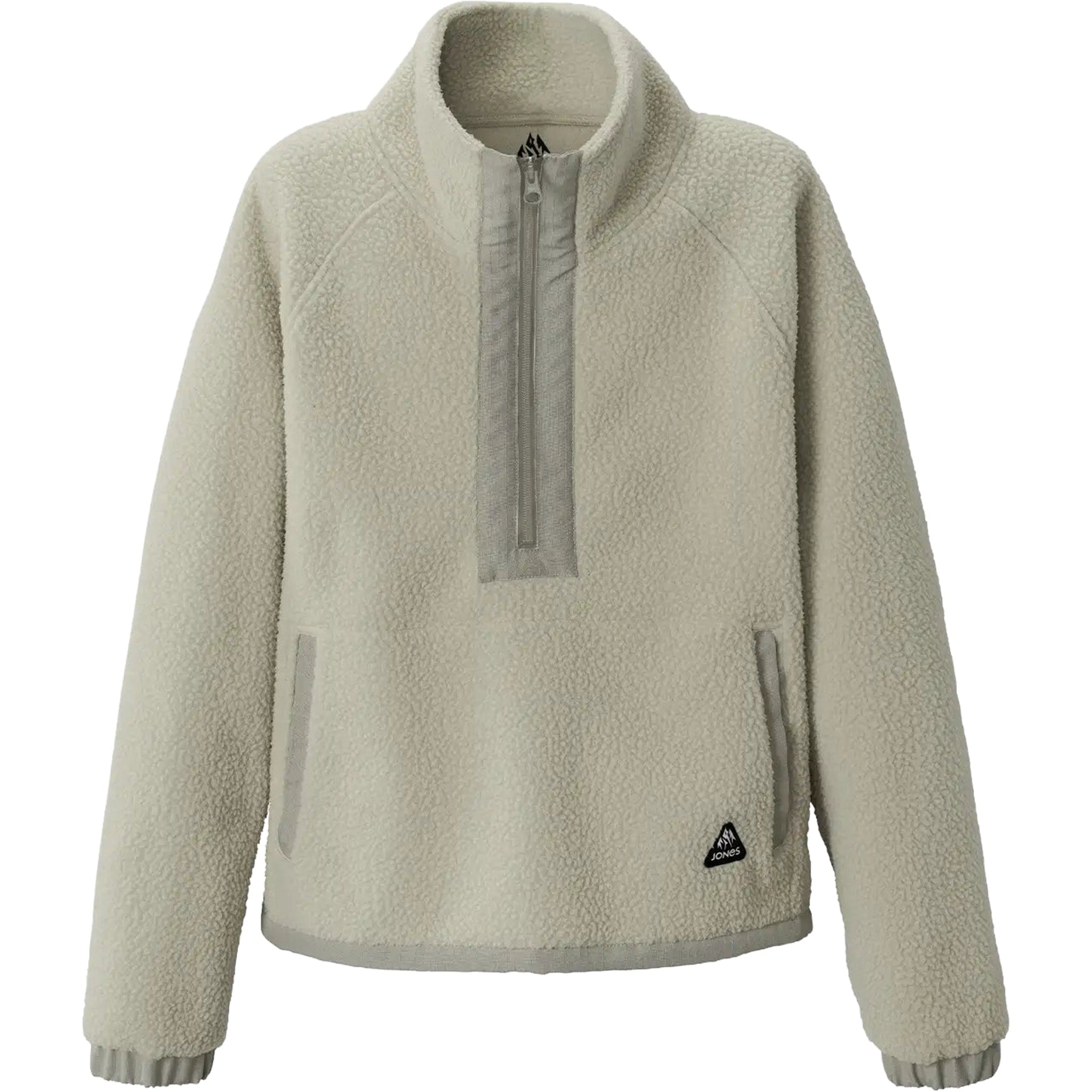 Jones Women's Campfire Recycled Sherpa Fleece Pullover Smoke Grey Womens Thermal