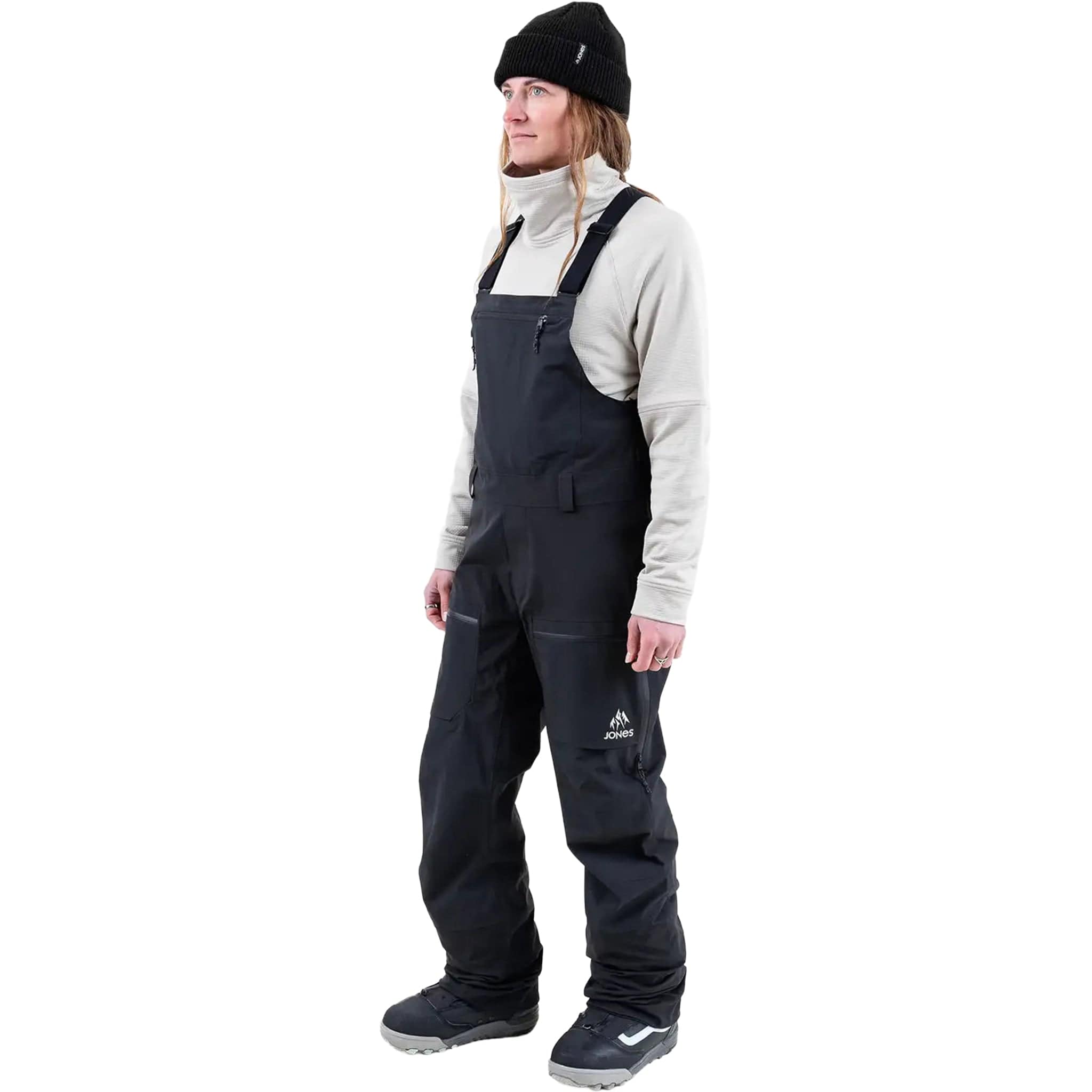 Jones Women's MTN Surf Recycled Bibs Stealth Black Womens Snowboard Pants