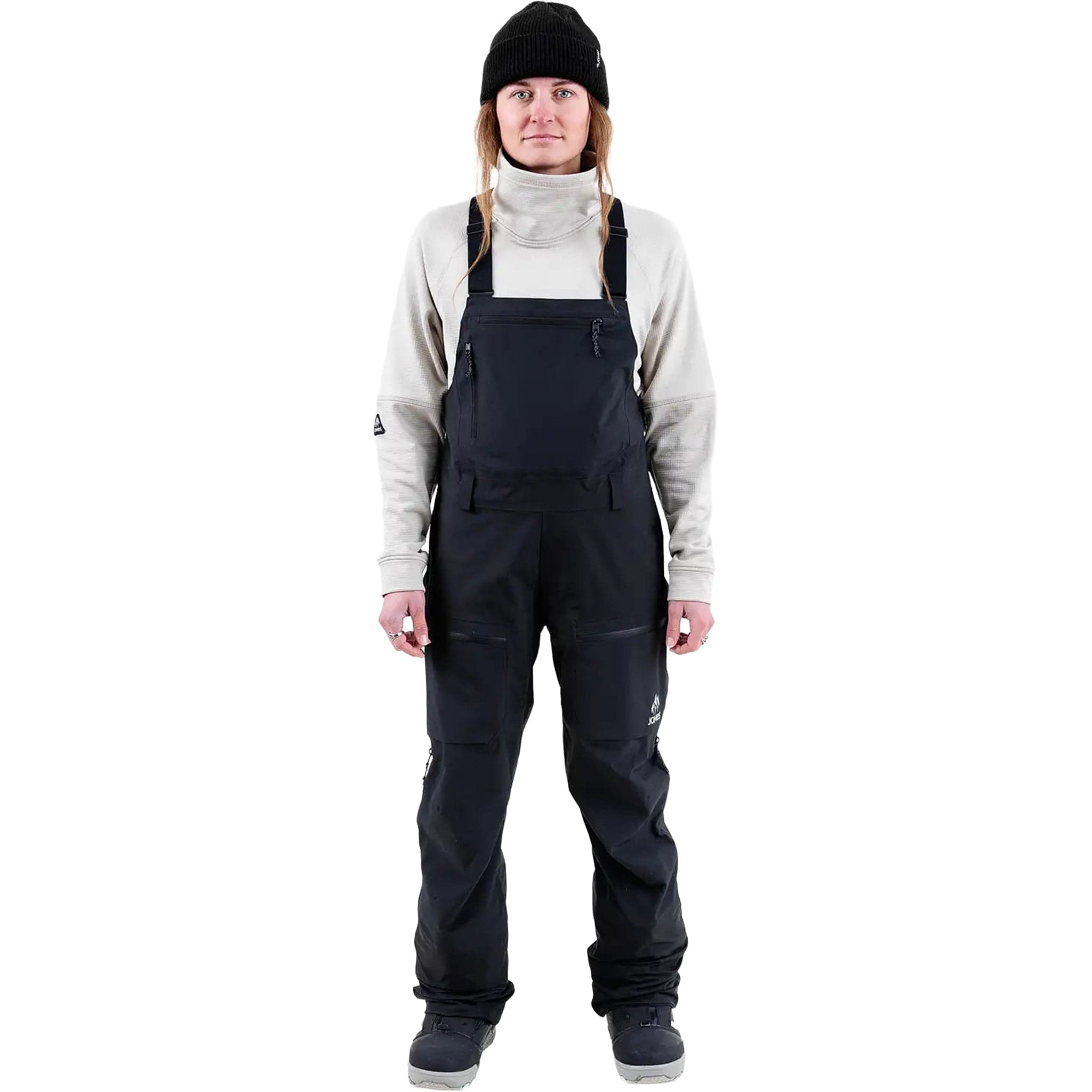 Jones Women's MTN Surf Recycled Bibs Stealth Black Womens Snowboard Pants