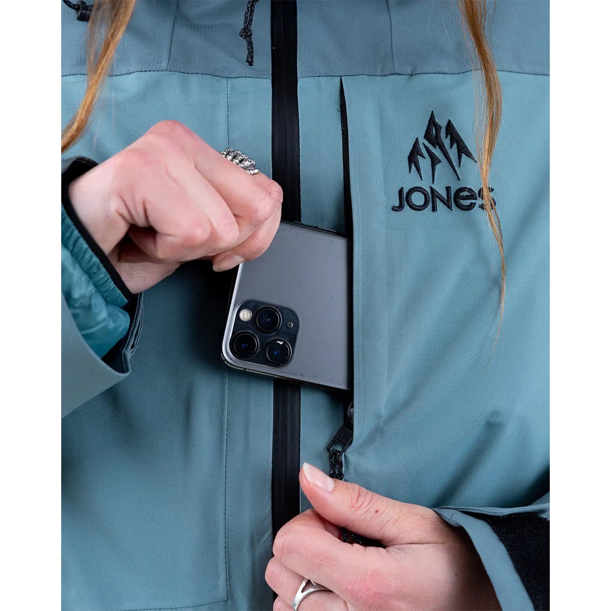 Jones Women's MTN Surf Recycled Jacket Smoke Grey Womens Snowboard Jacket