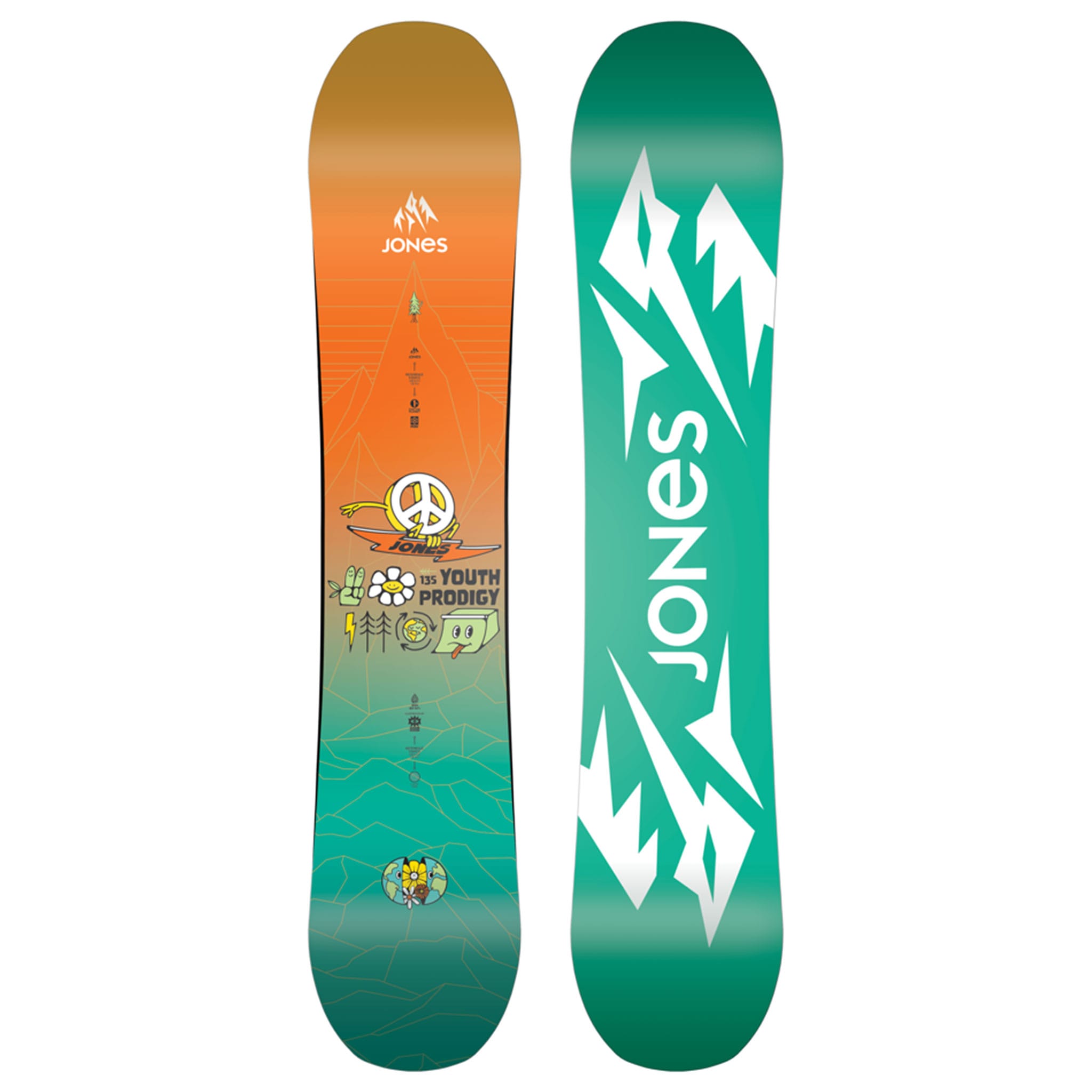 Jones Youth Prodigy Snowboard Orange 2027 Youth Snowboards