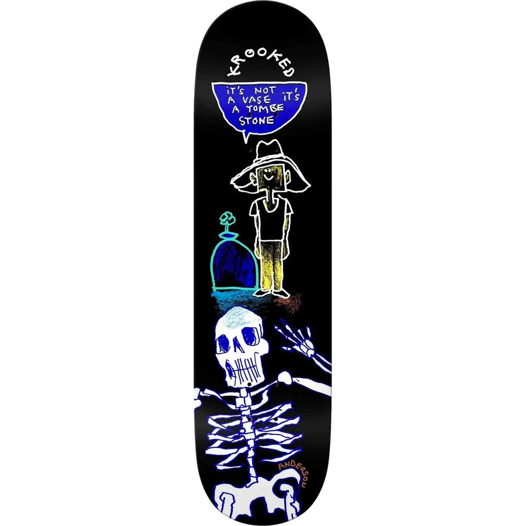Krooked Manderson Tombe Stone 8.38" Skateboard Deck Skateboard