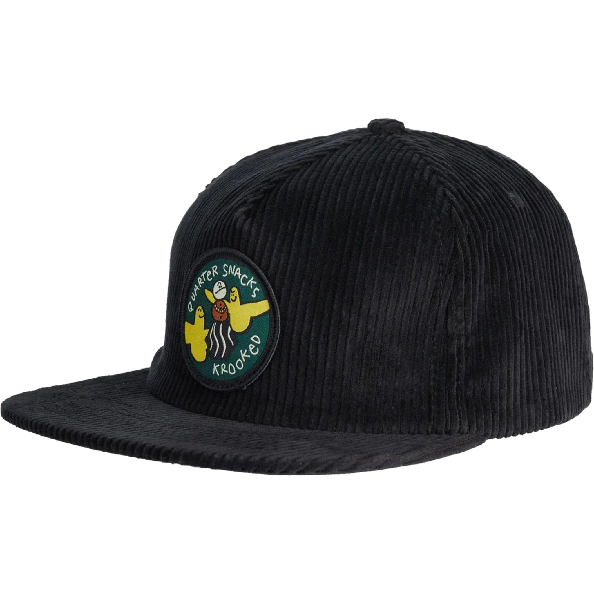 Krooked X Quartersnacks Snackbirds Snapback Hat Black Hats