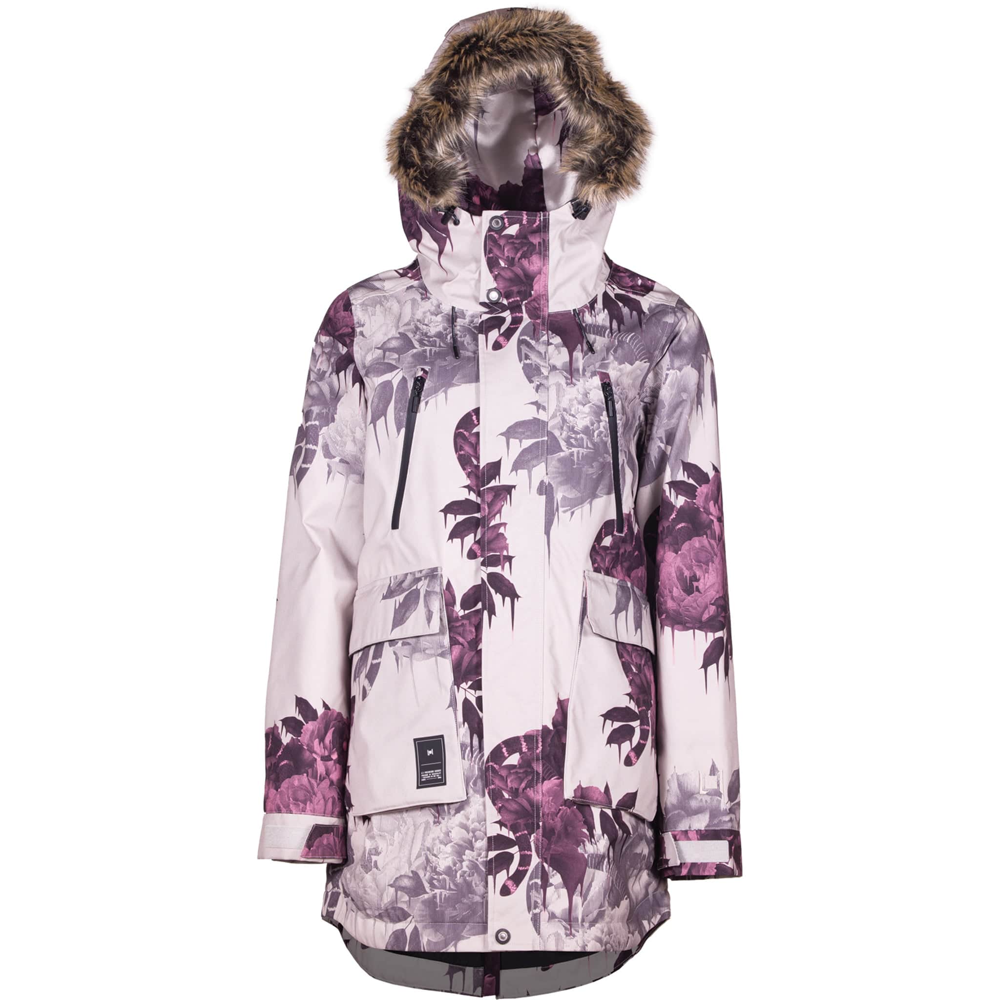 L1 Fairbanks Jacket Ghosted Print Womens Snowboard Jacket