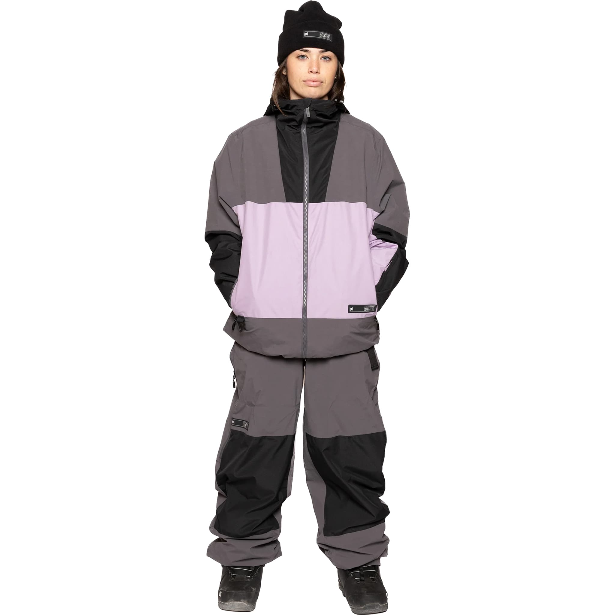 L1 Ventura Jacket Purple Iron Haze Black 2025 Womens Snowboard Jackets