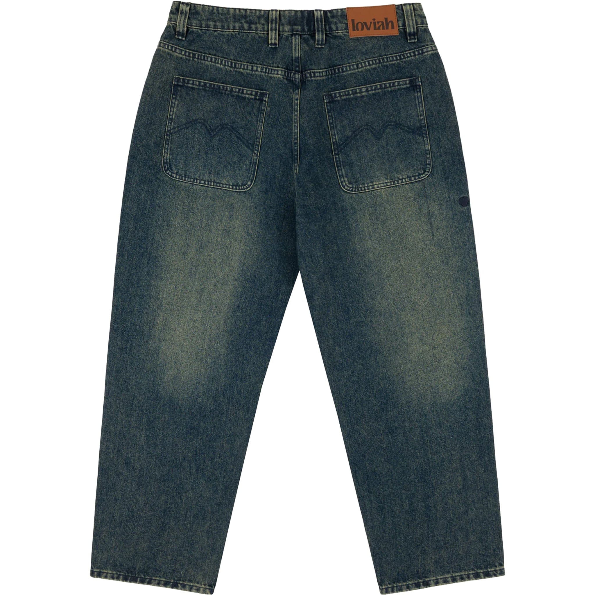 Loviah 1990 Baggy 5 Pocket Denim Pants Pine Enzyme Wash Pants