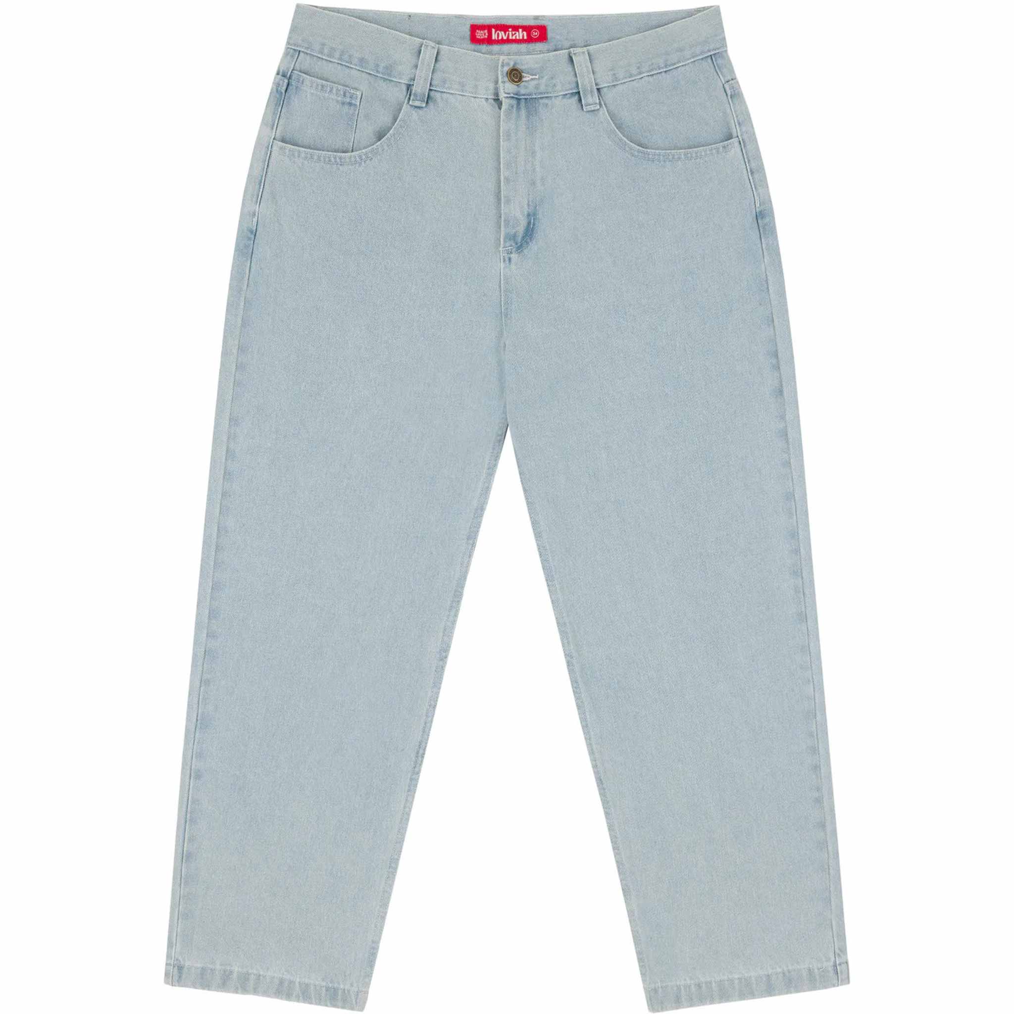 Loviah OG Baggy 5 Pocket Denim Pant White Blue Wash Pants