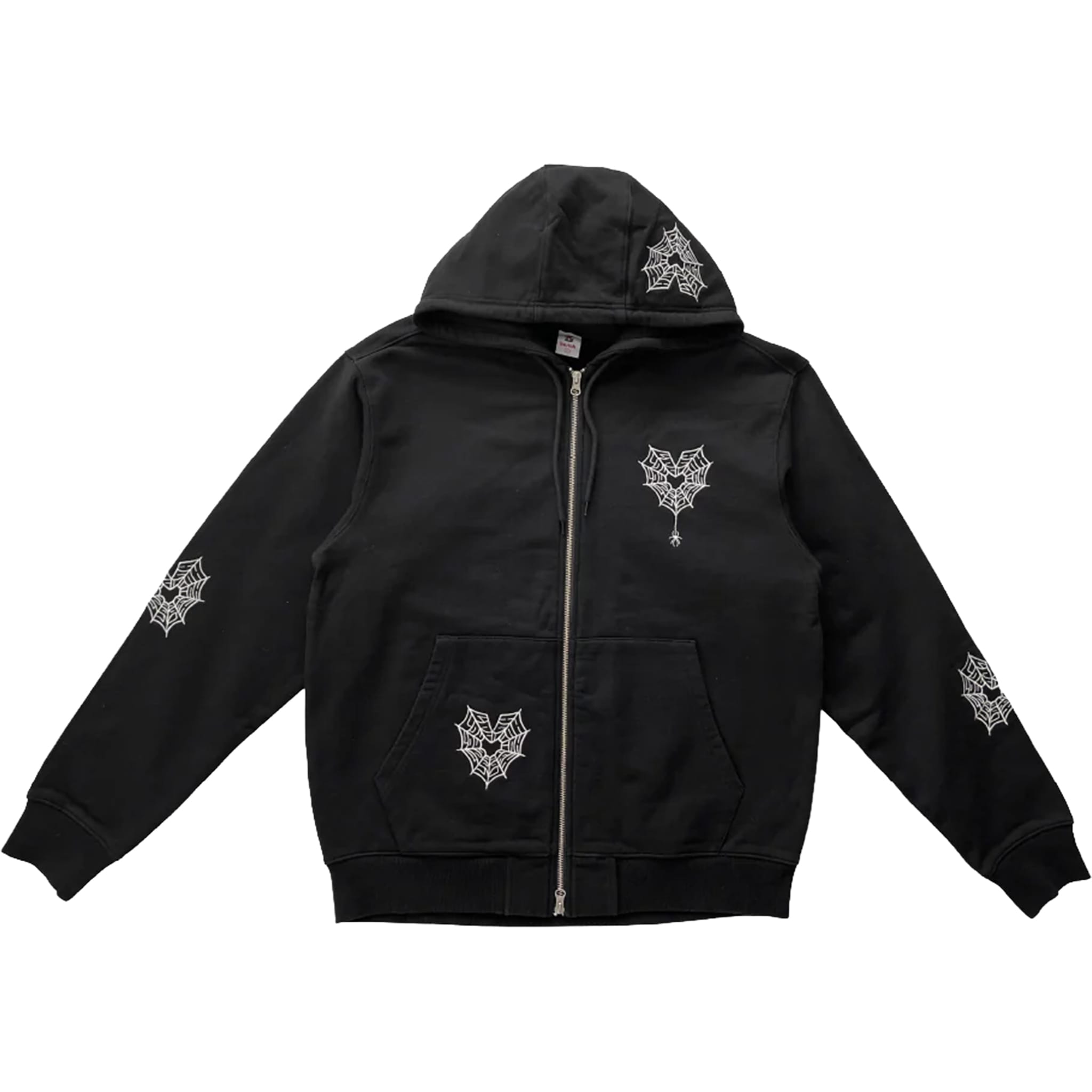 Loviah Spiderman Zip Hoodie Black Sweatshirts