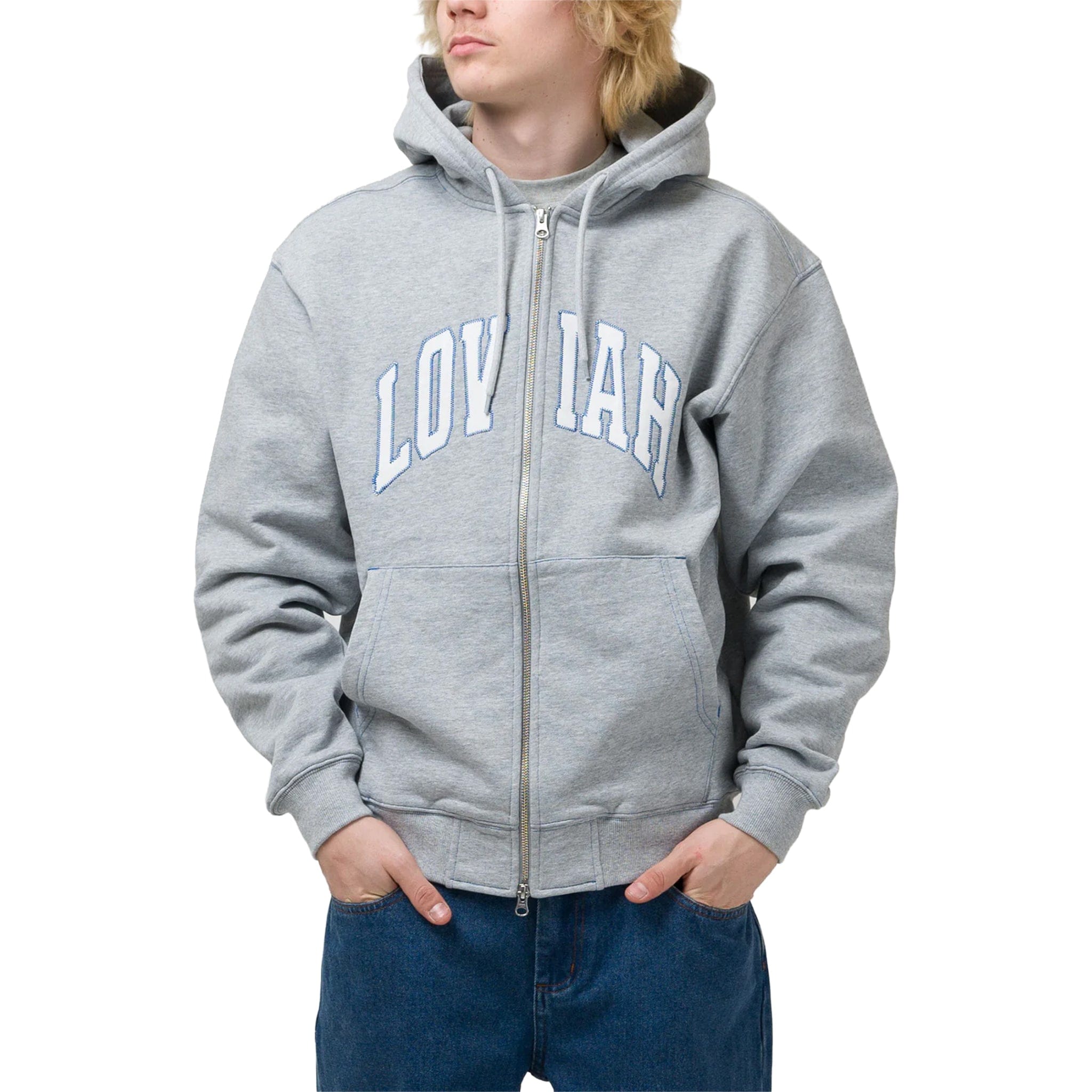 Loviah Team Zip Hoodie Heather Grey Sweatshirts