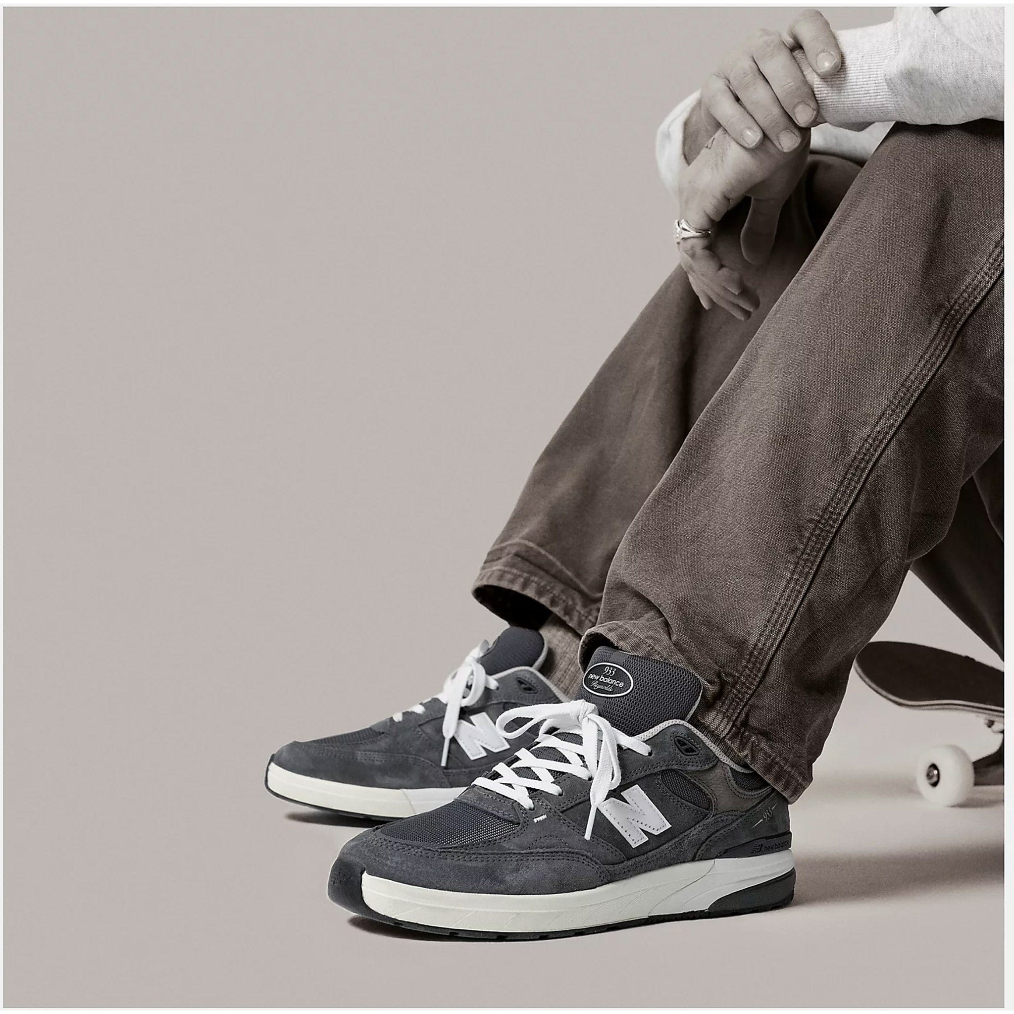 New Balance Numeric Reynolds 933 Dark Grey White Shoes
