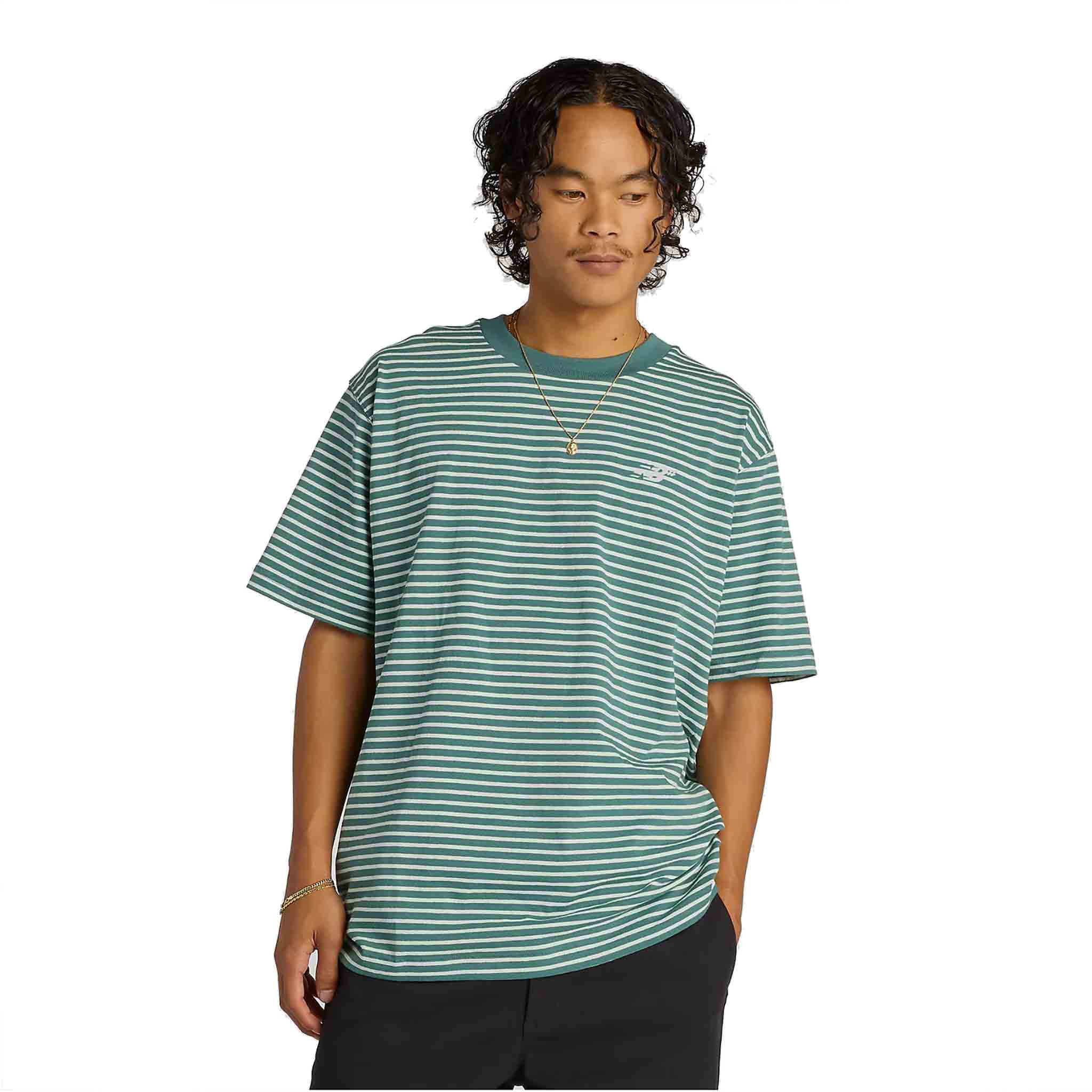 New Balance Numeric Thin Stripe Tee New Spruce T Shirt