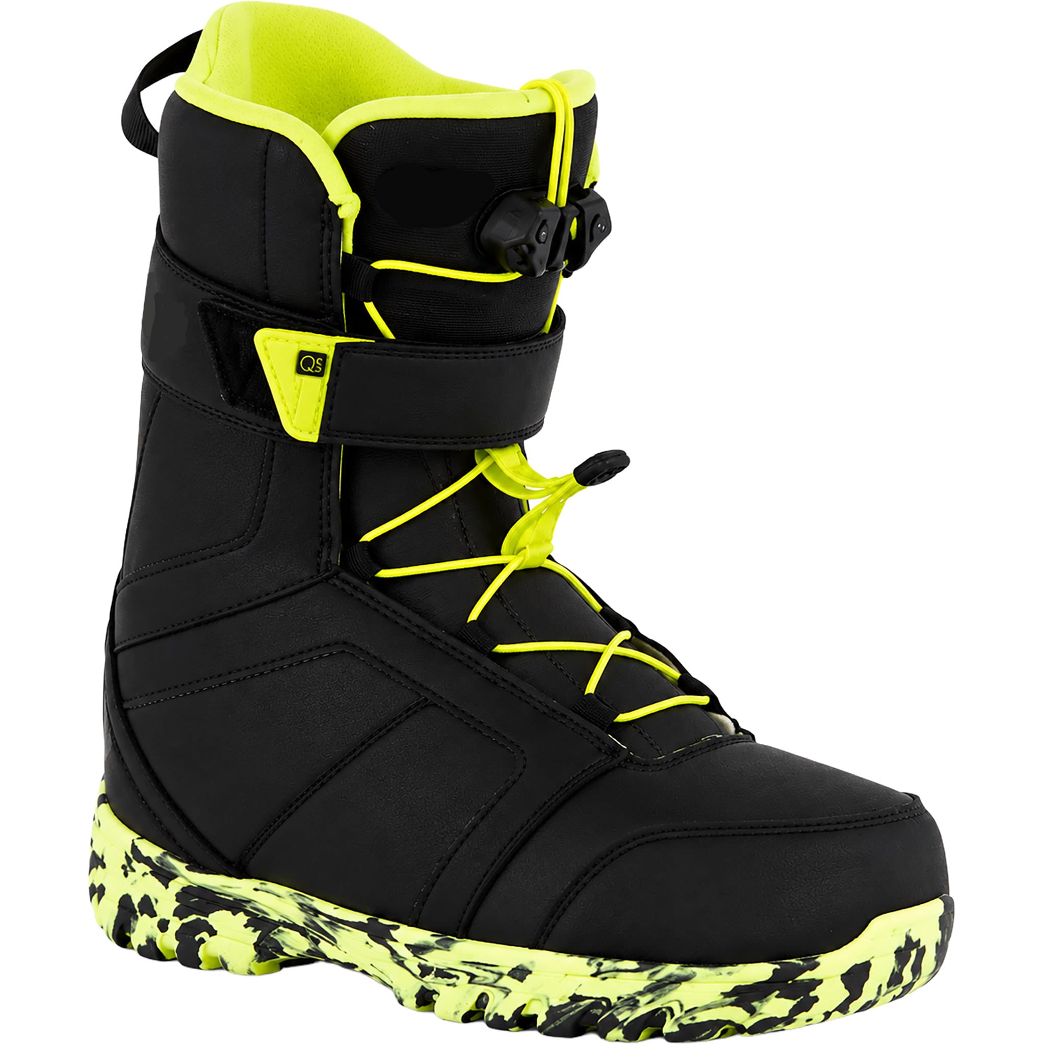 Nitro Rover QLS Youth Snowboard Boot 2024 Black Lime Youth Snowboard Boots